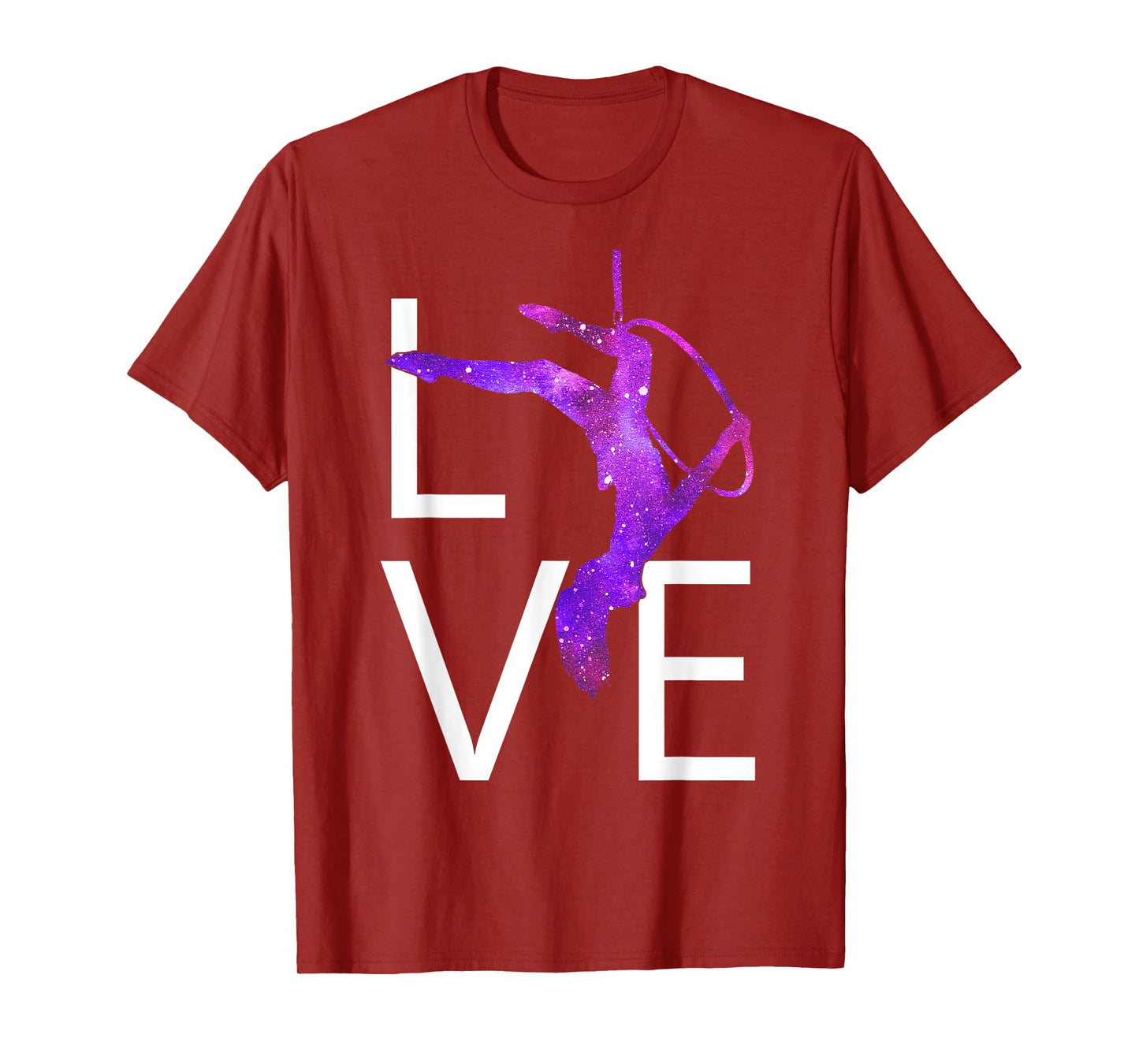 Aerial Hoop Aerial Yoga Aerialist Lyra Purple Love T-Shirt