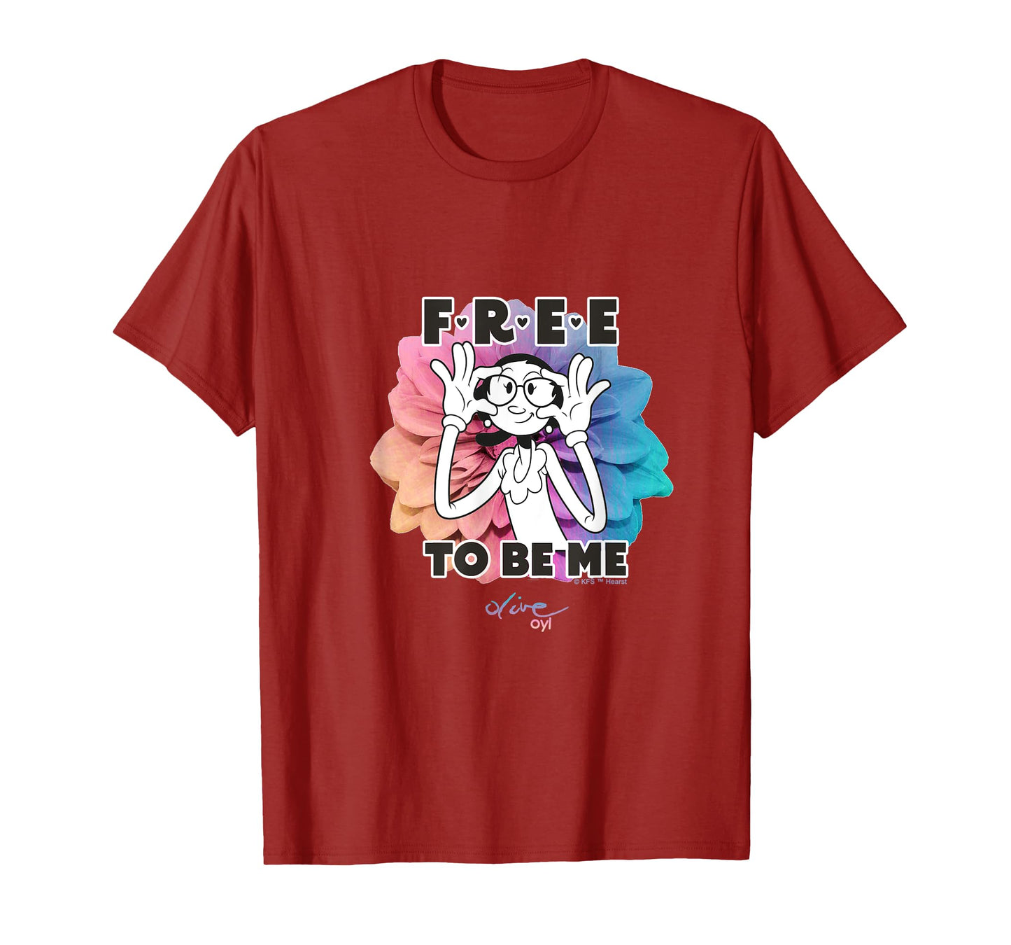 Olive Oyl's Express Yourself Collection "Free To Be Me" T-Shirt