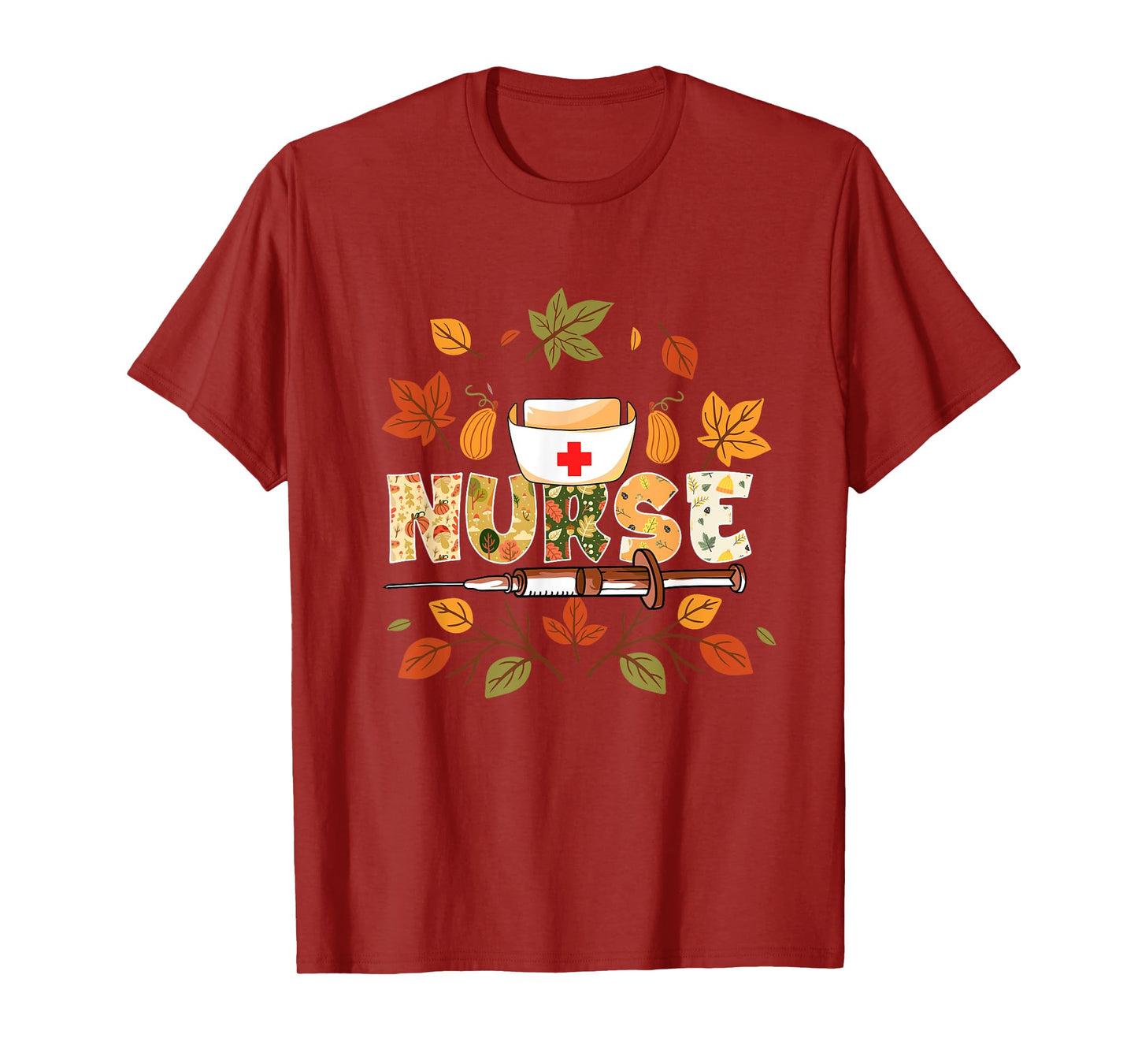 Autumn Fall Outfit Nurse Thankful Grateful Blessed T-Shirt