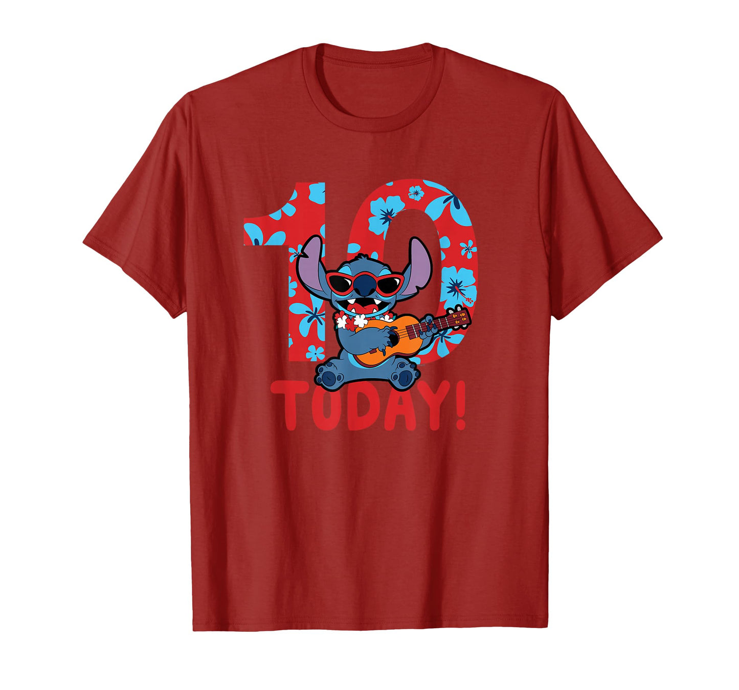 Disney Lilo & Stitch Tropical Birthday 10 Years Old Today T-Shirt