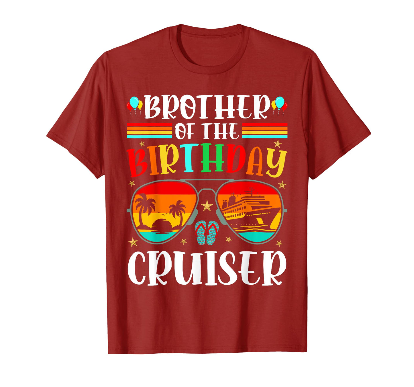 Brother of the Birthday Cruiser Sunglasses Cruise Crew Kids T-Shirt
