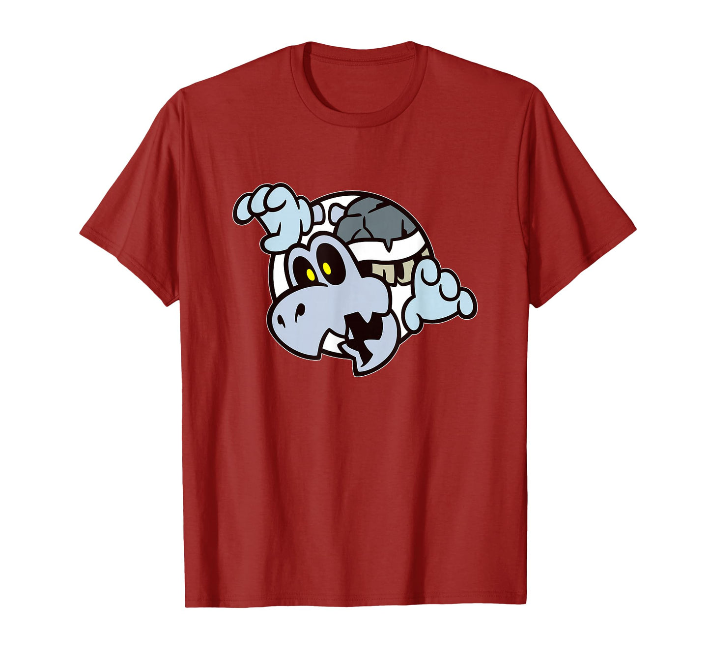 Super Mario Bros 3 Dry Bones Spooky Skeleton Front & Back T-Shirt