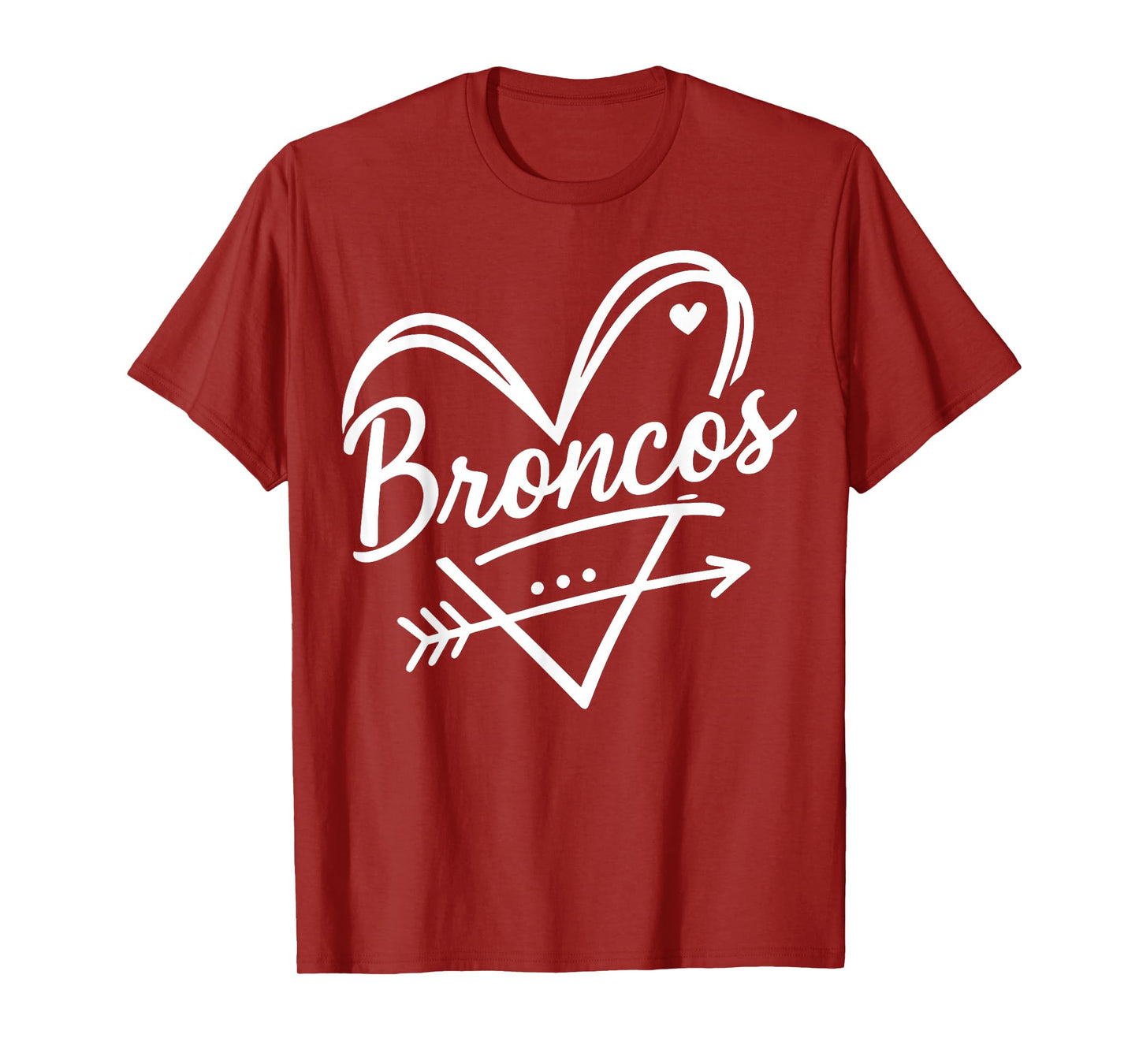 Vintage Broncos Heart Gift for Men Women Kid Boy Girl T-Shirt