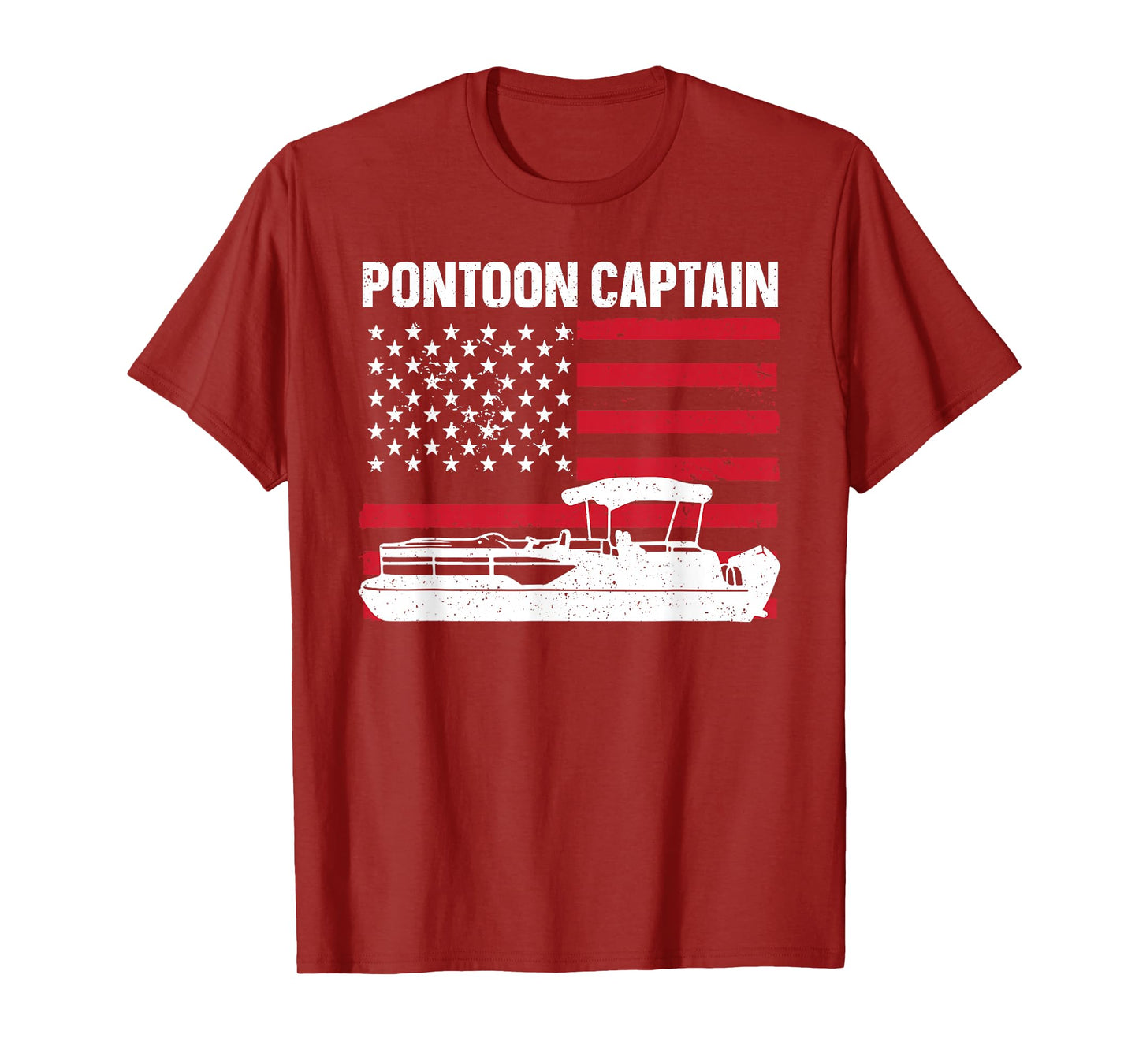 Cool Pontoon Captain Art For Men Women Pontoon Boat Captain T-Shirt