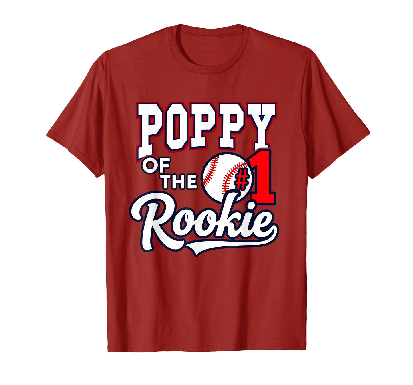 Retro Grandpa Poppy Of The Number 1 Rookie Baseball T-Shirt
