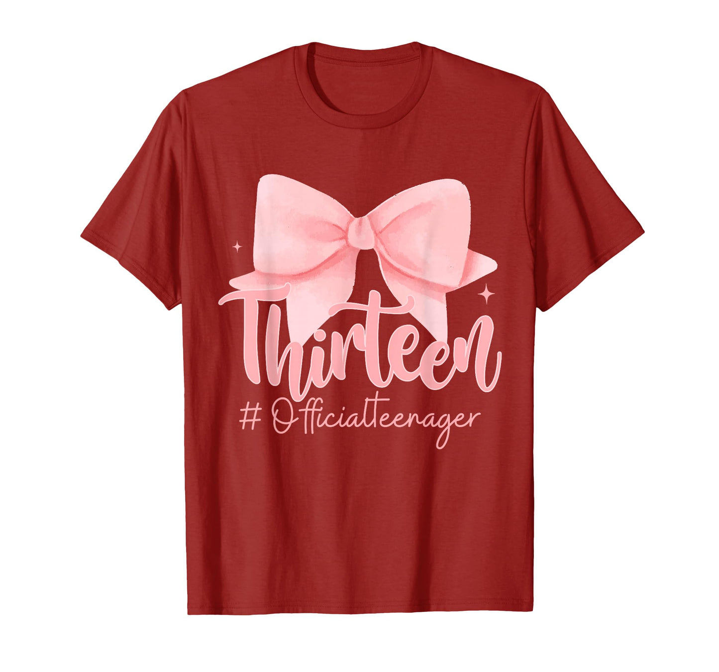 Thirteen Official Teenager Coquette 13th Birthday Girl Teen T-Shirt