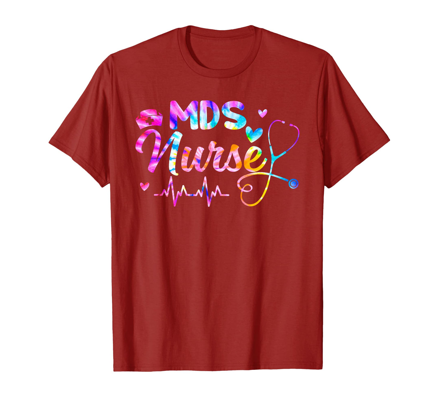 MDS Nurse Heartbeat Tie Dye MDS Nursing MDS Nurses T-Shirt
