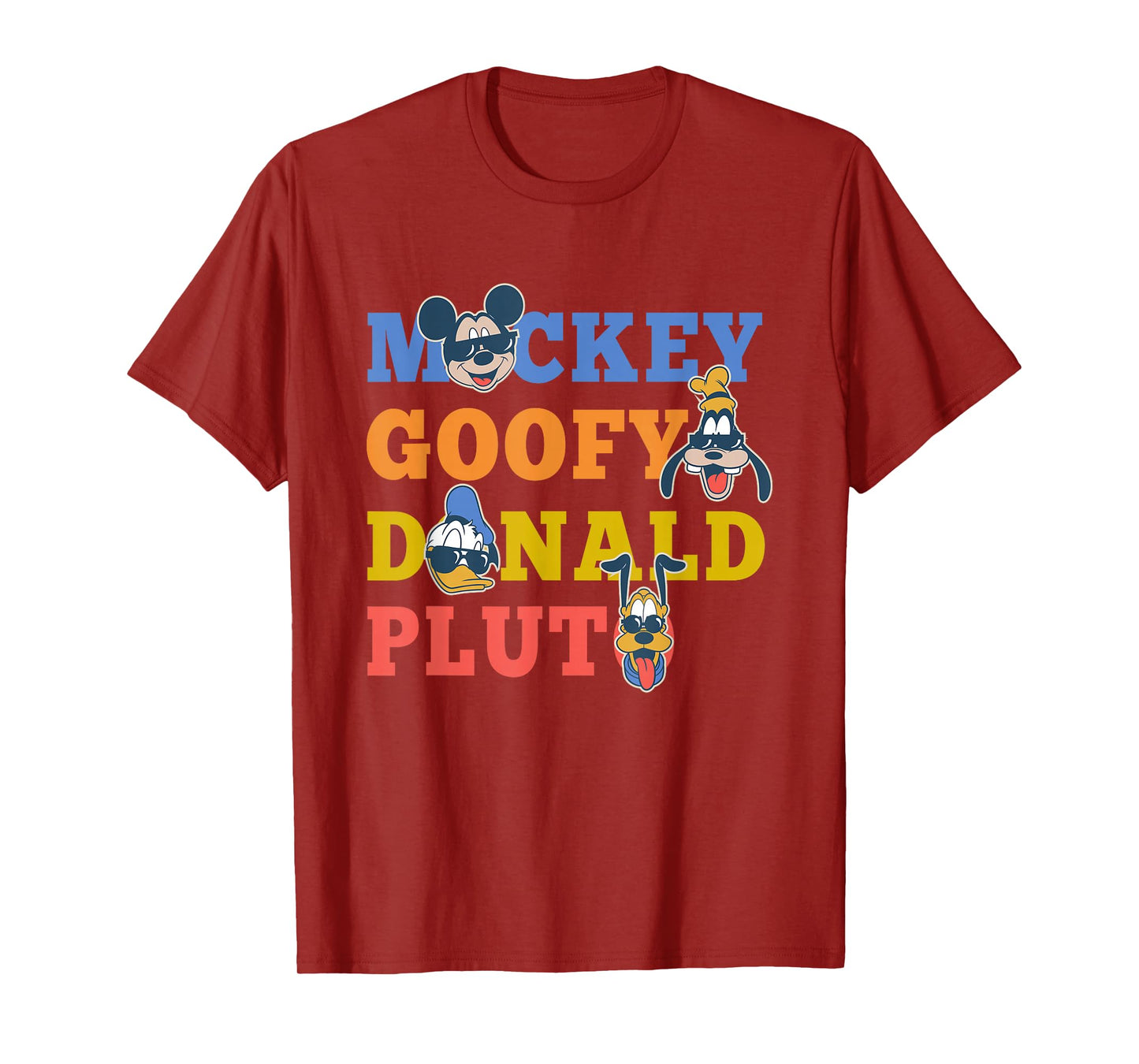 Disney Mickey and Friends Mickey Goofy Donald Pluto Family T-Shirt