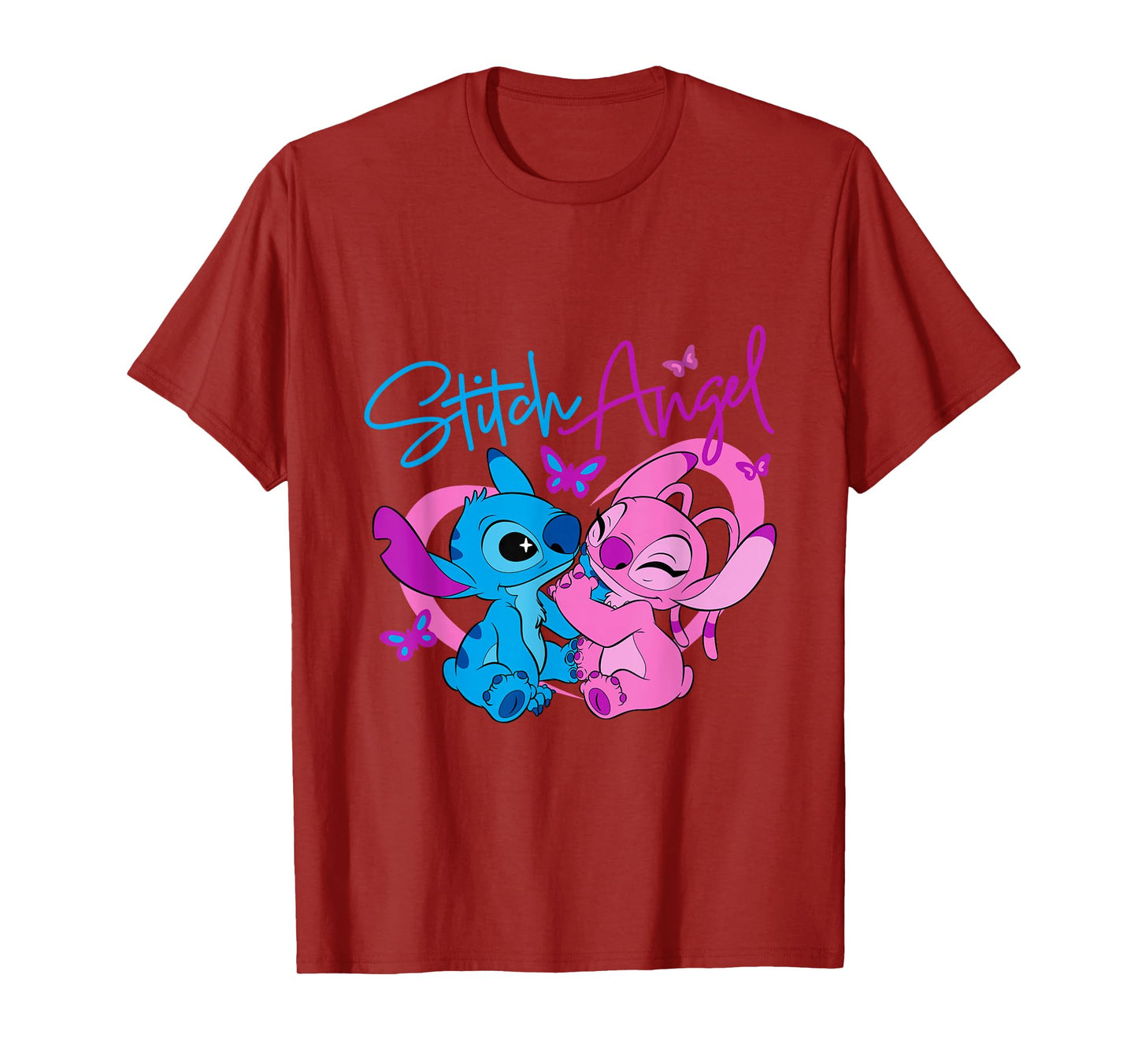 Disney Lilo & Stitch: The Series 2 Angel and Stitch Neon T-Shirt