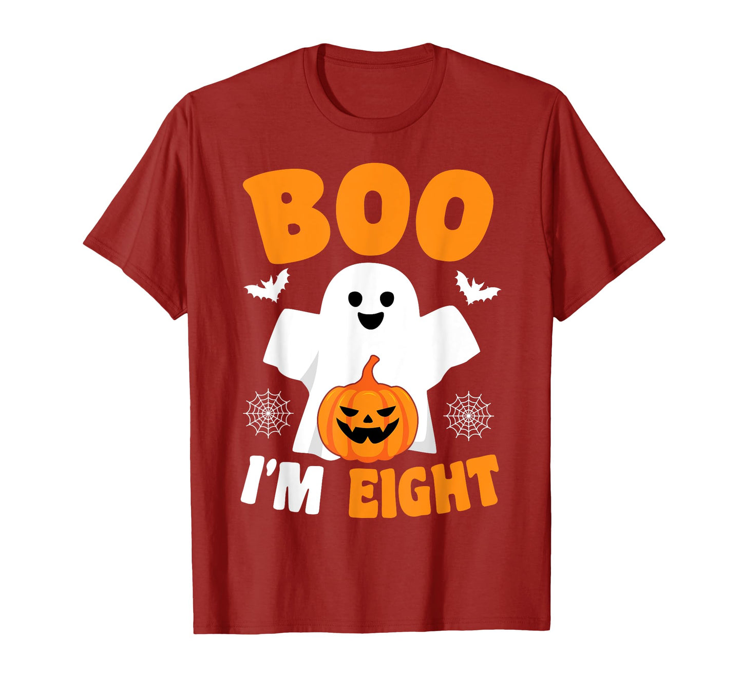 Boo I’m Eight Halloween Groovy Spooky Kids 8th Birthday T-Shirt