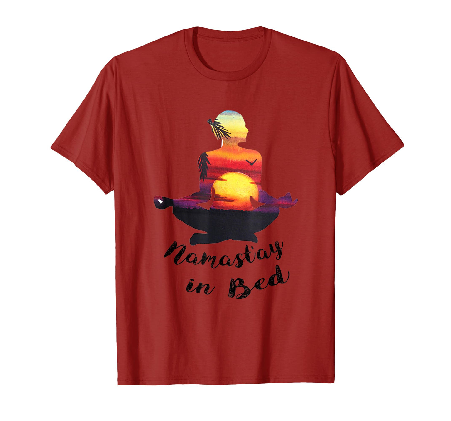 Funny Namastay in Bed Yoga Lover Novelty Gift for Women Men T-Shirt