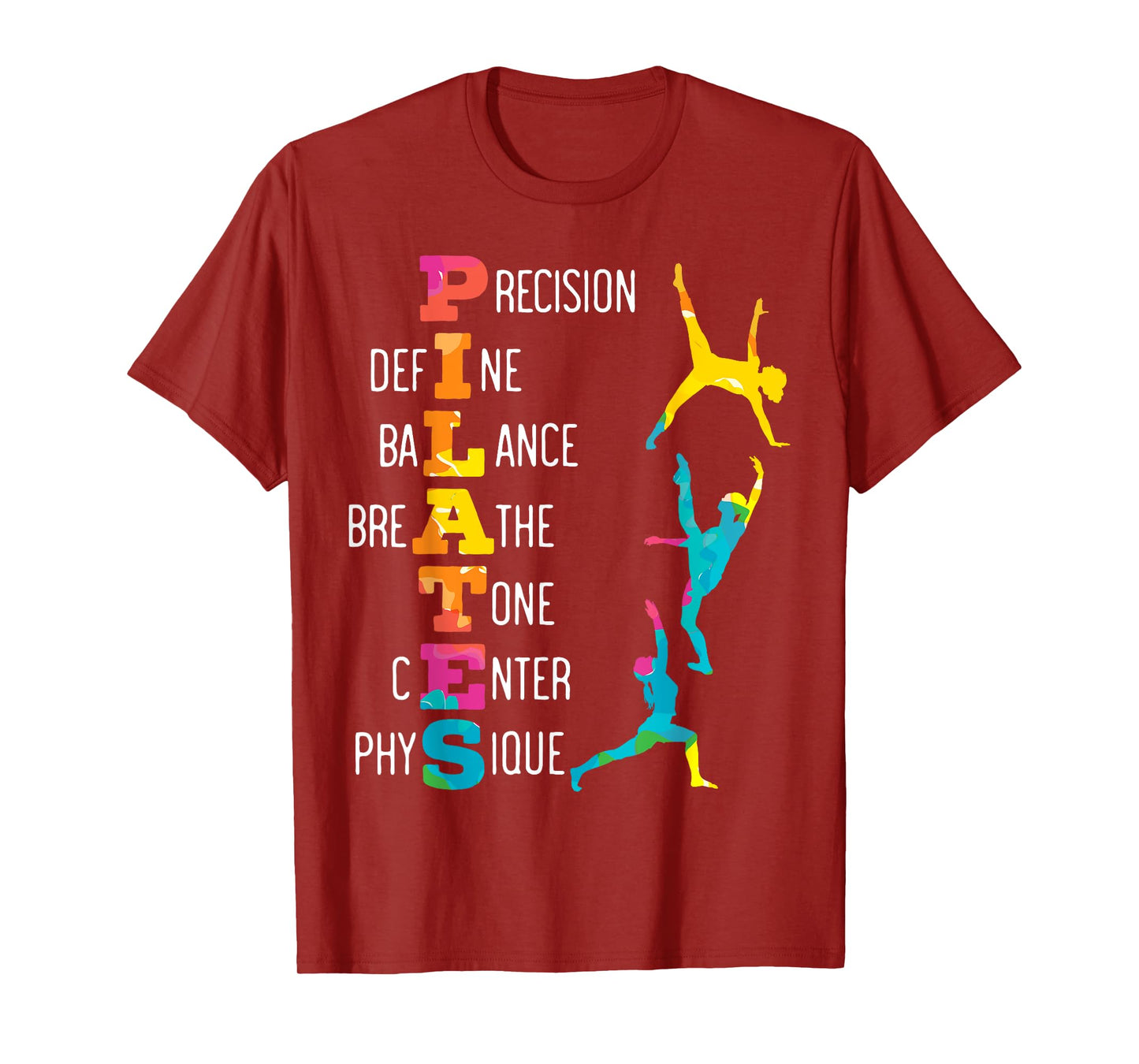 Pilates Fitness Exercise Training Contrology Meditation T-Shirt
