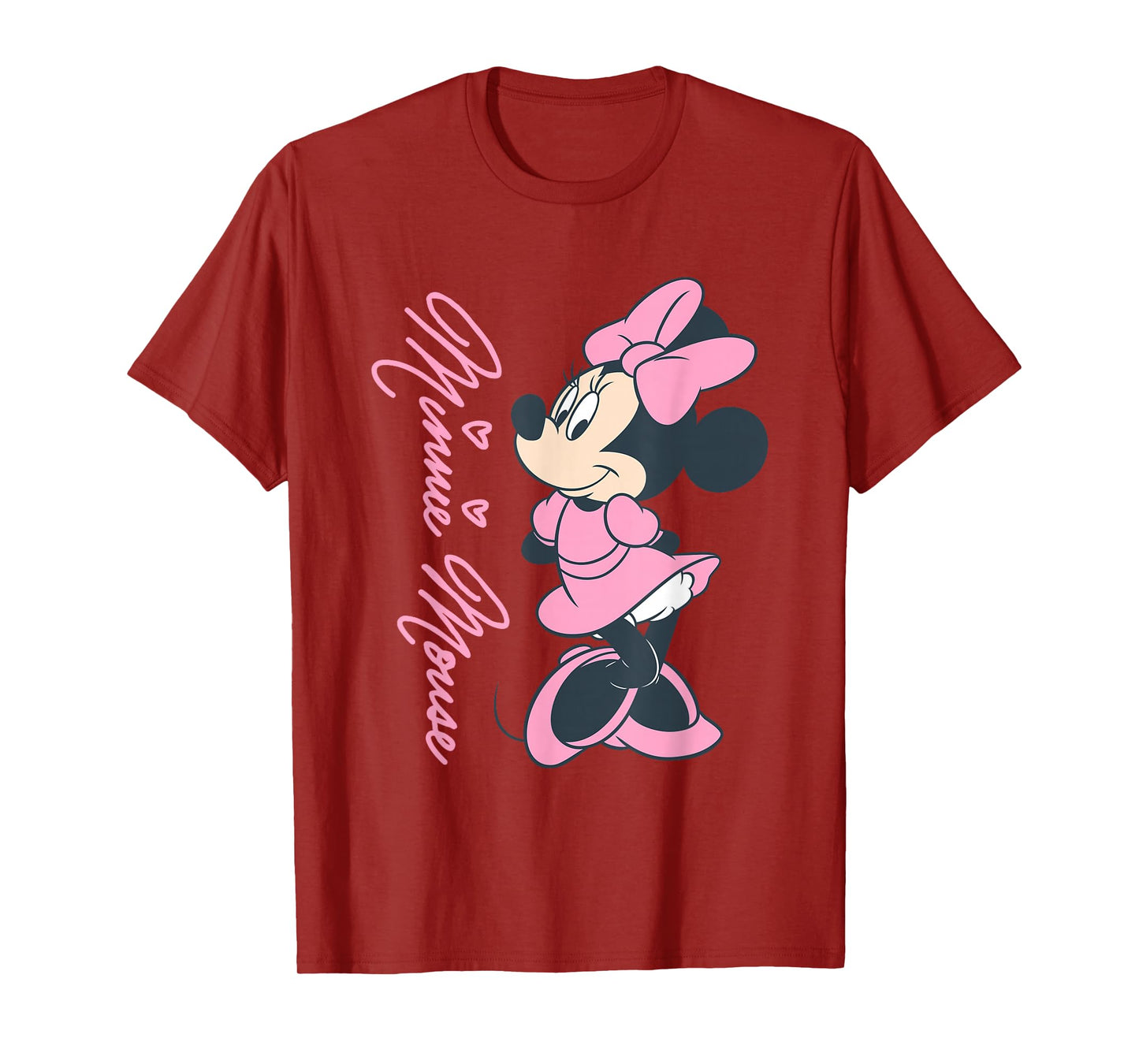 Disney Mickey Mouse and Friends Minnie Mouse Pink Hearts T-Shirt