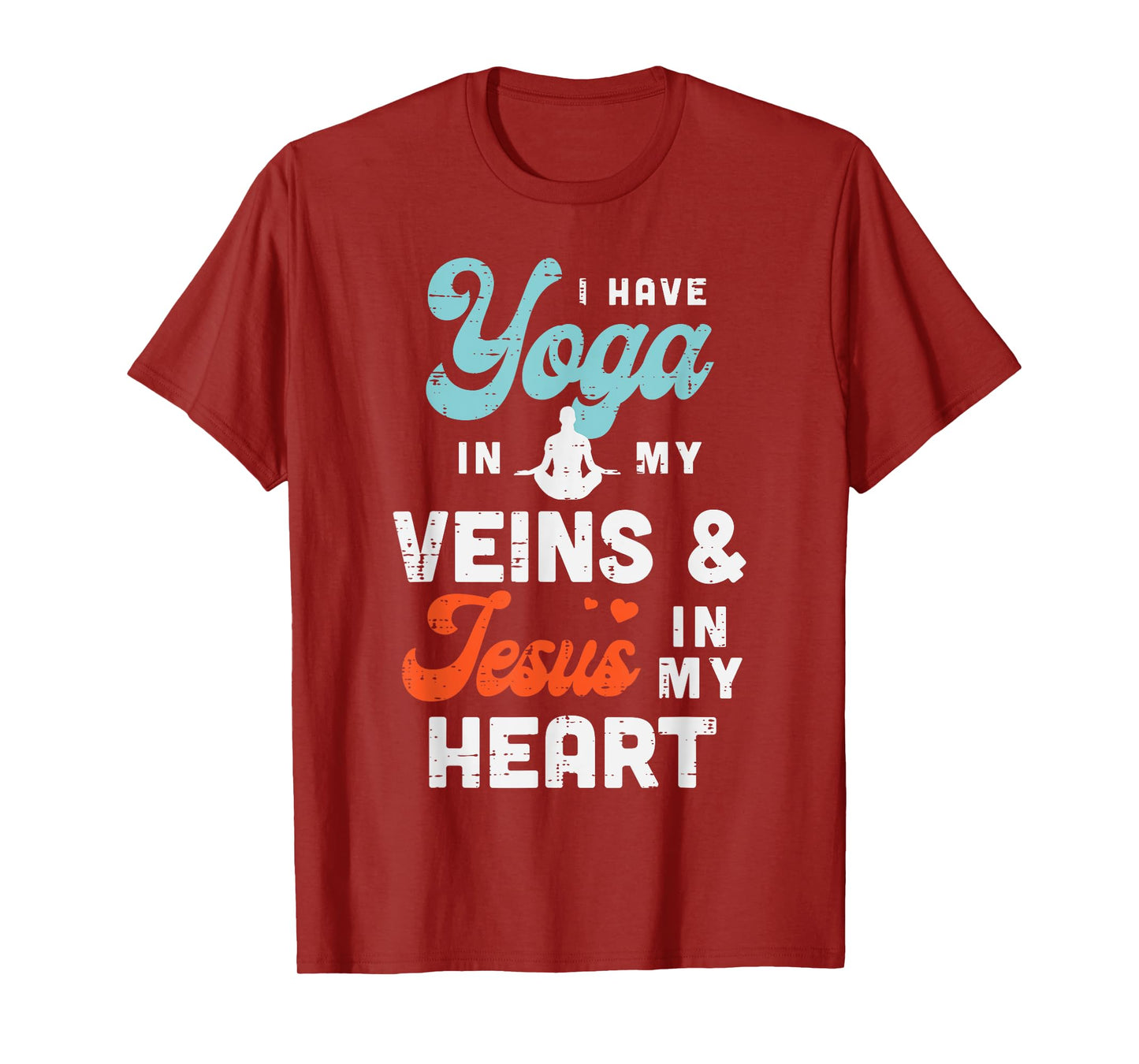 Yoga Veins Jesus Heart Asana Yogi God Jesus Christian Gift T-Shirt