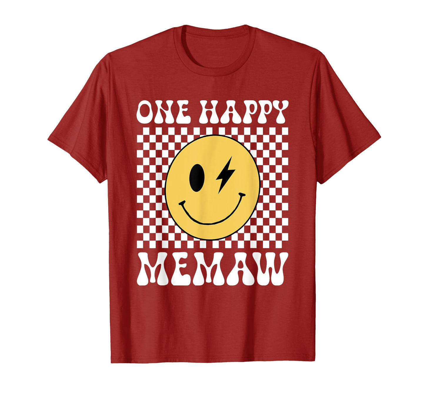Groovy Memaw One Happy Dude Birthday Family Matching T-Shirt