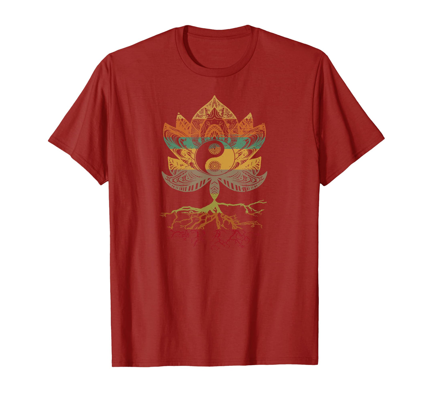 Lotus Mandala Yin Yang Sacred Geometry Spiritual T-Shirt