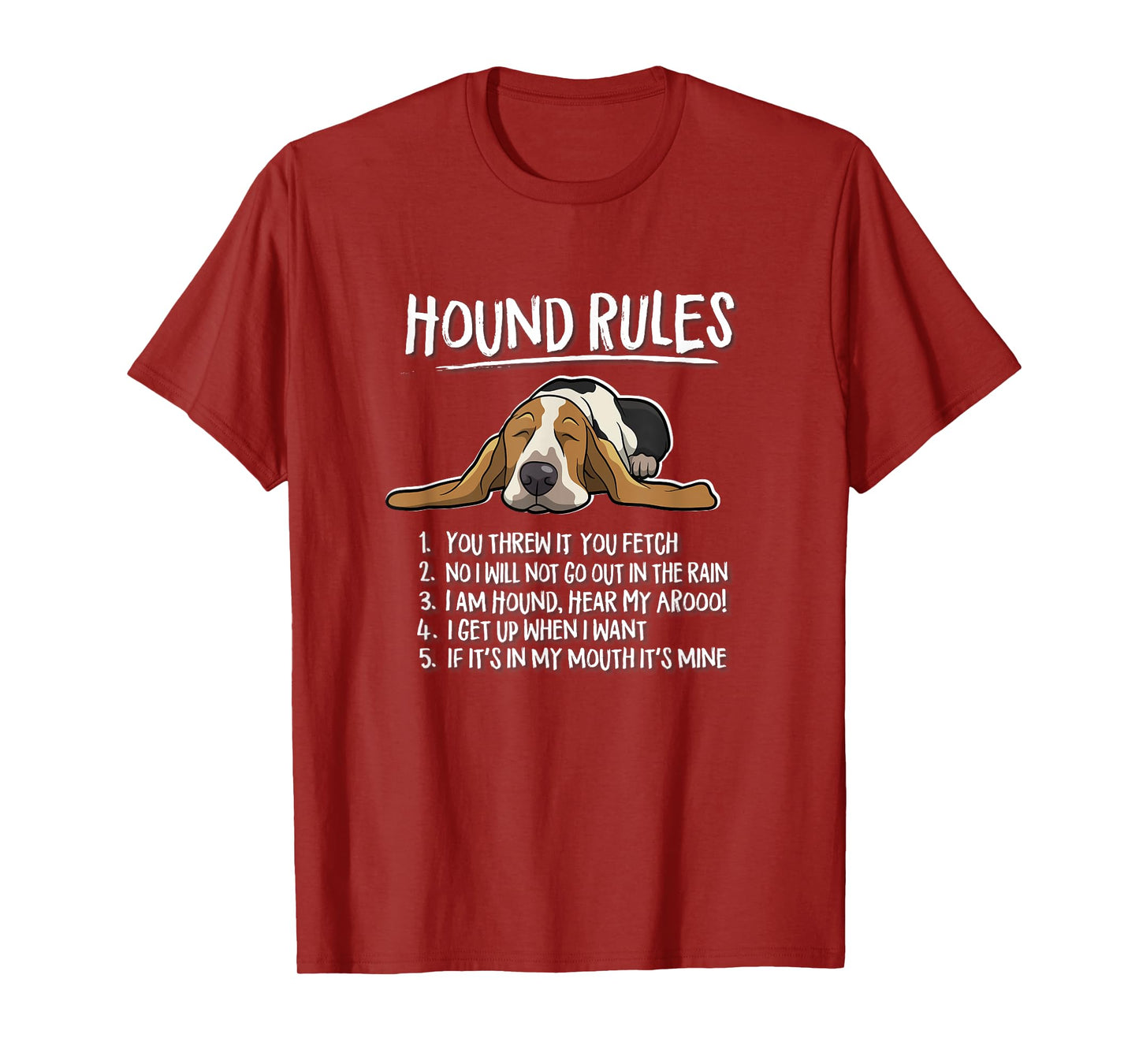 Cute Sleeping Nap Rules Basset Hound Lover T-Shirt