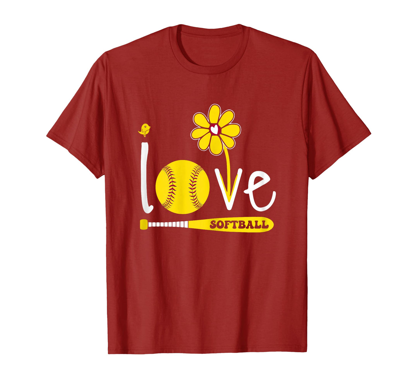 Women Softball-Shirt Girls I Love Softball Teen Girl T-Shirt