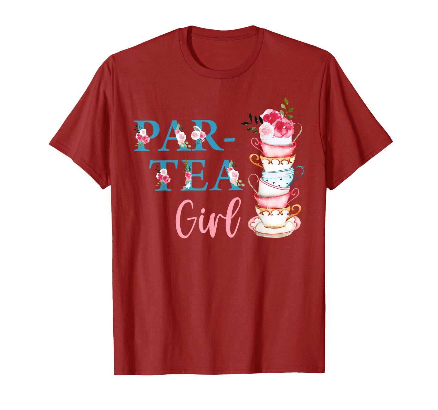 Par-tea Girl 2nd Birthday Teapot Tea For Two Birthday Party T-Shirt