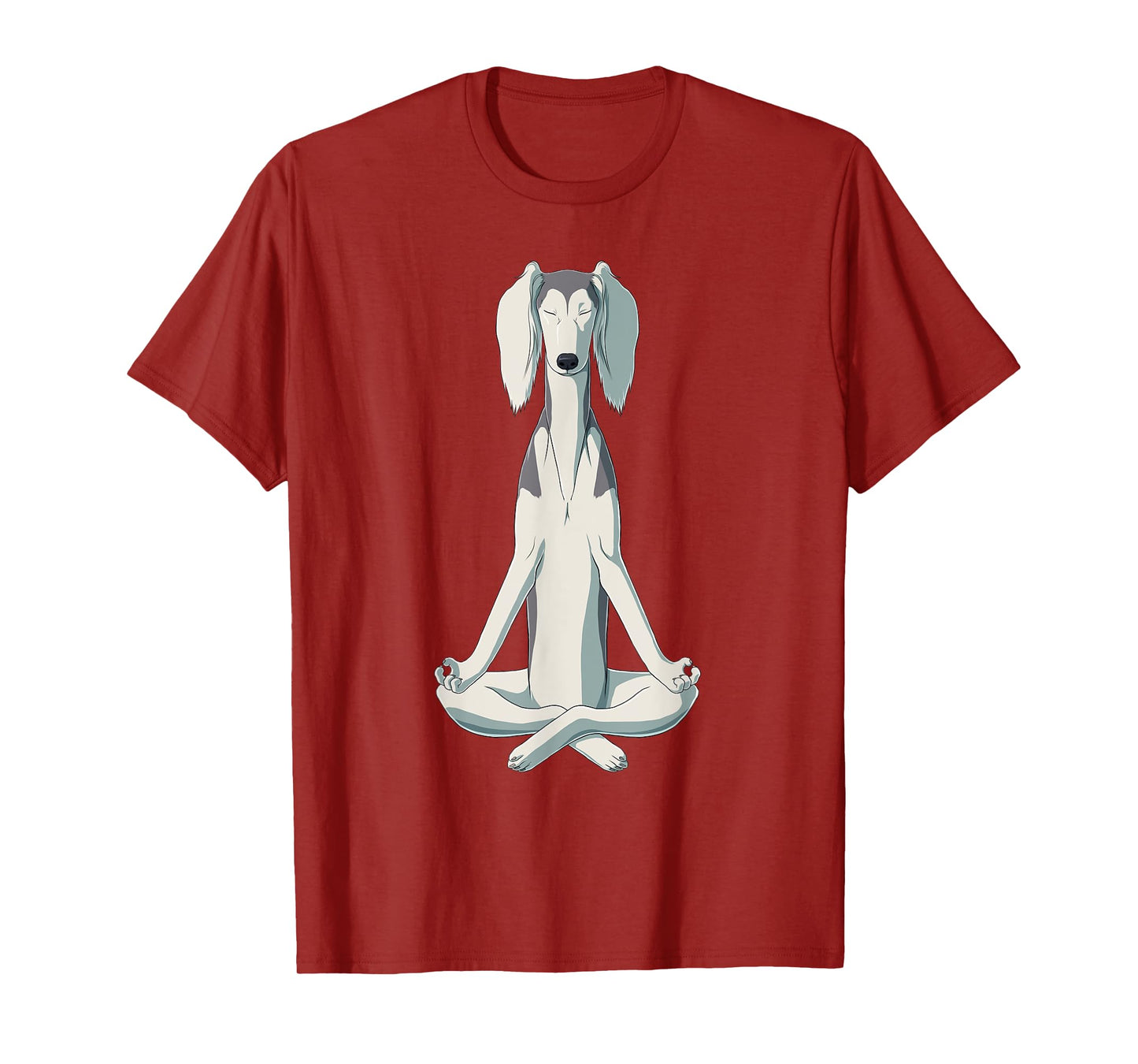 Funny Yoga Dog Saluki T-Shirt for Men Women Girls Kids