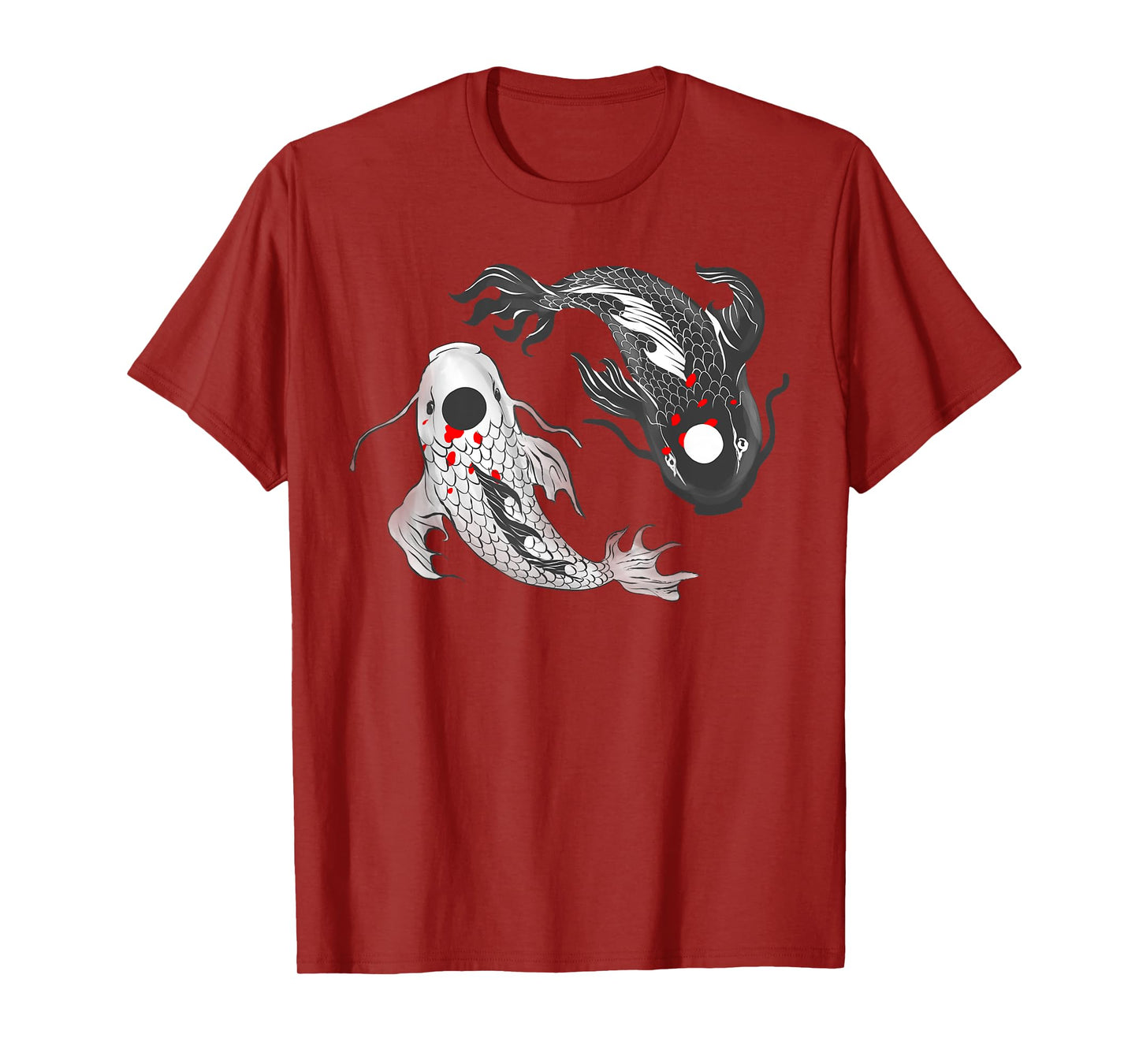 Koi Fish Carp Funny Yin Yang Balance Life Men Women T-Shirt