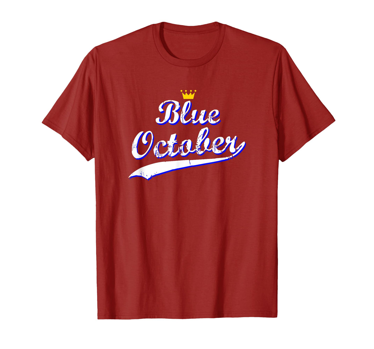 Blue October Retro Script Design T-Shirt