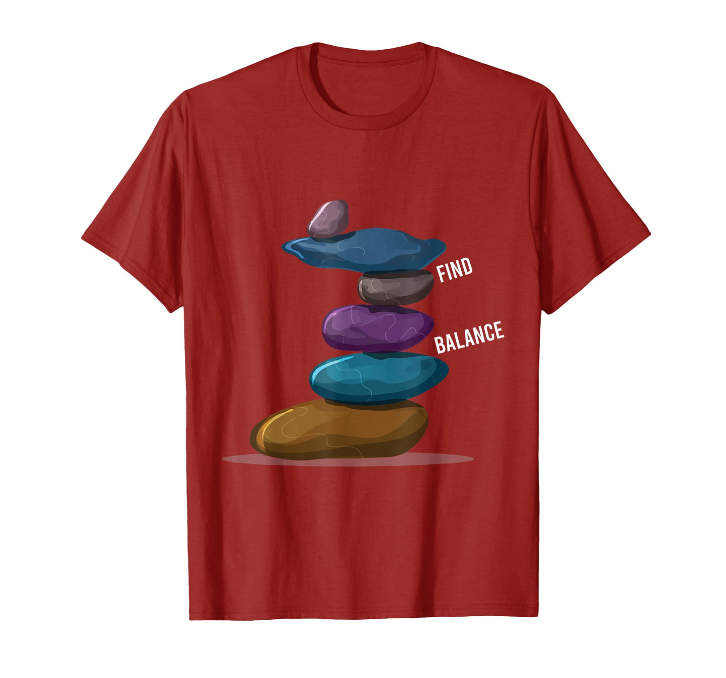 Find Balance Rock Stacks Of Rock Balancing Rock Stacking T-Shirt