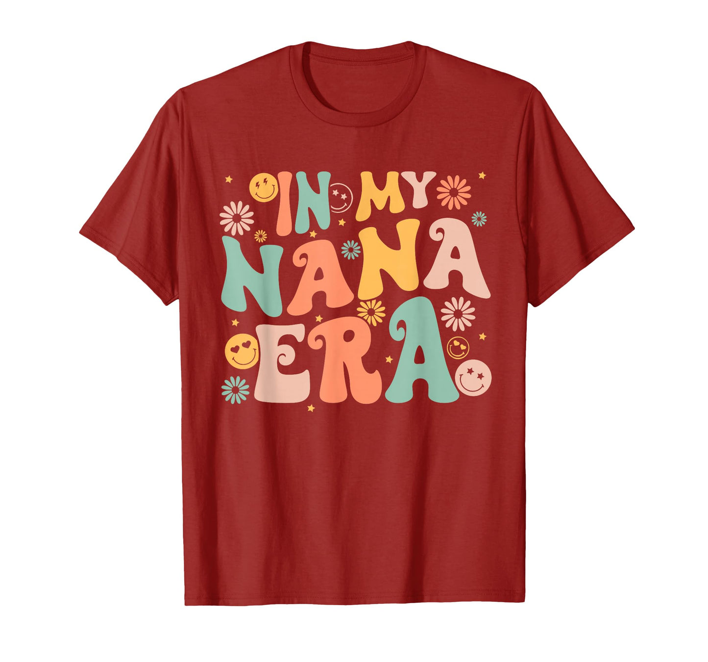 In My Nana Era Groovy Retro Cool for Grandma Mother's Day T-Shirt