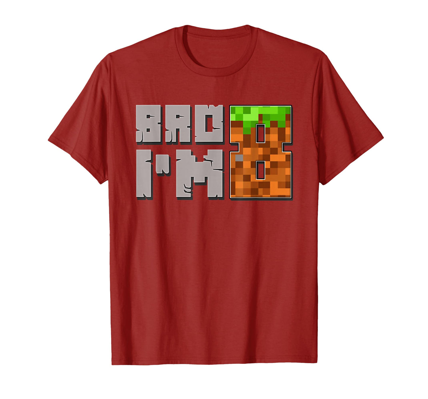 8th Birthday Boy Bro I’m 8 Year Old Gamer Pixel Boys Kids T-Shirt
