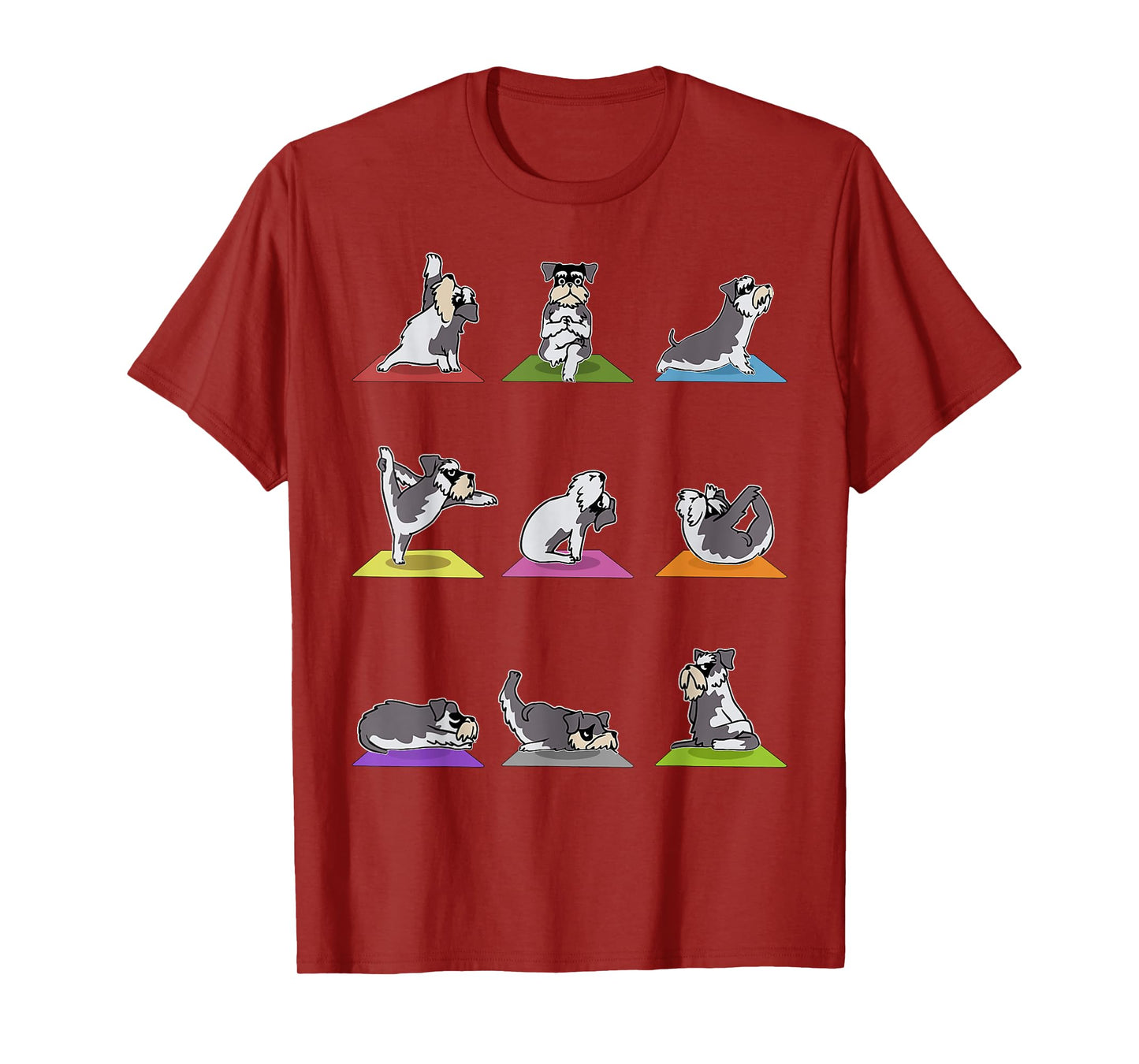 Funny Miniature Schnauzer Dogs Yoga Poses Meditation Lovers T-Shirt