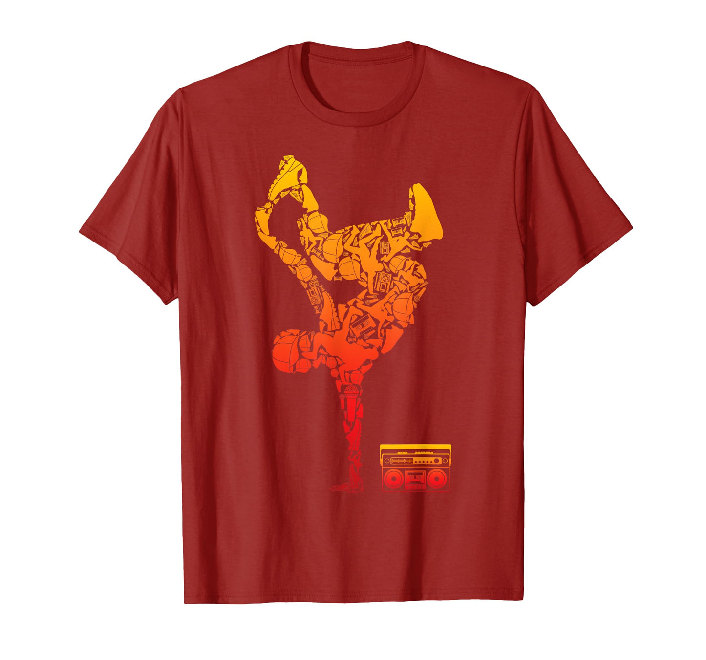 Breakdancing Boombox One Hand Freeze Hip-hop Breaking T-Shirt