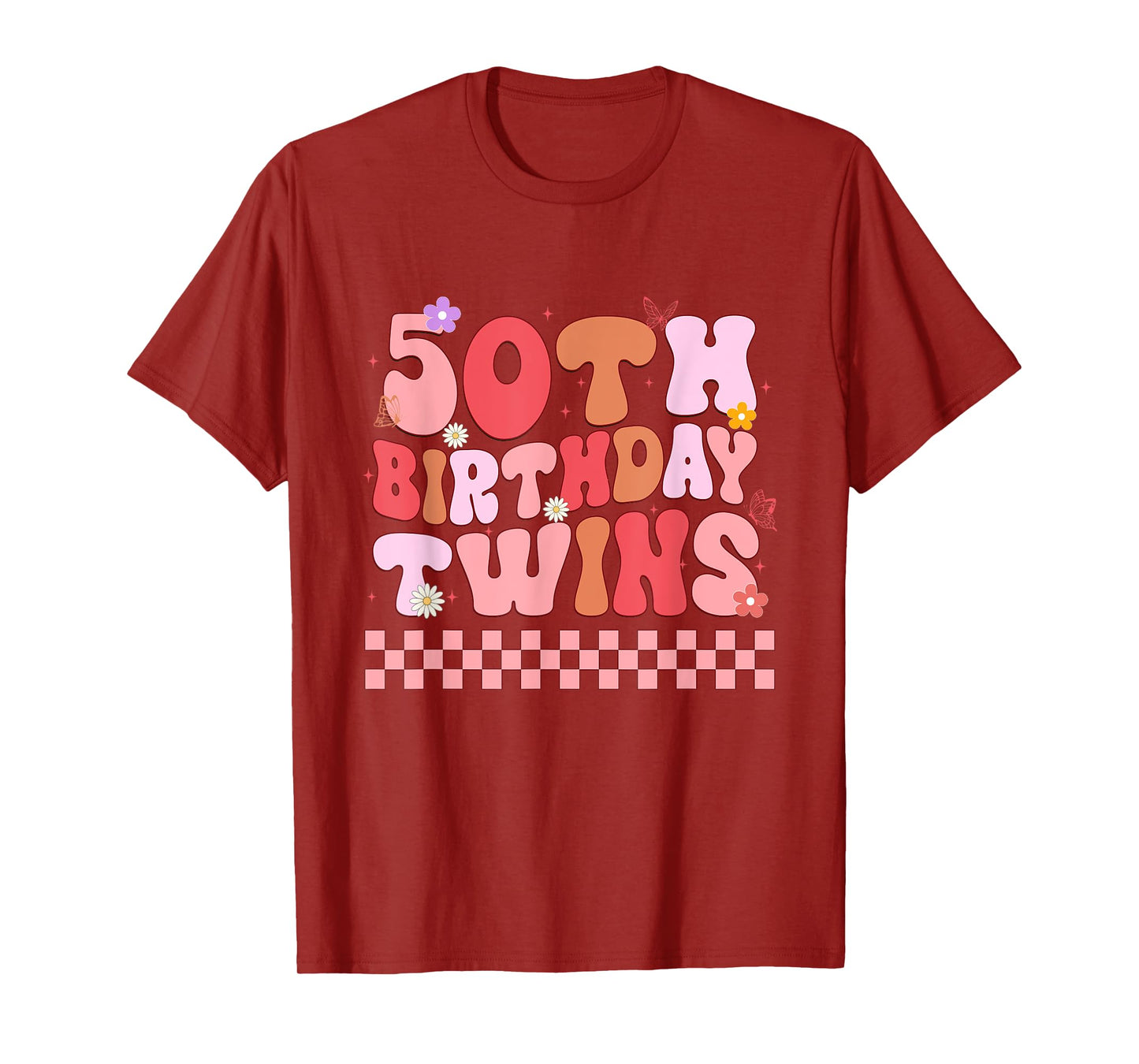 50th Birthday Twins 50 years old Matching Sibling Birthday T-Shirt