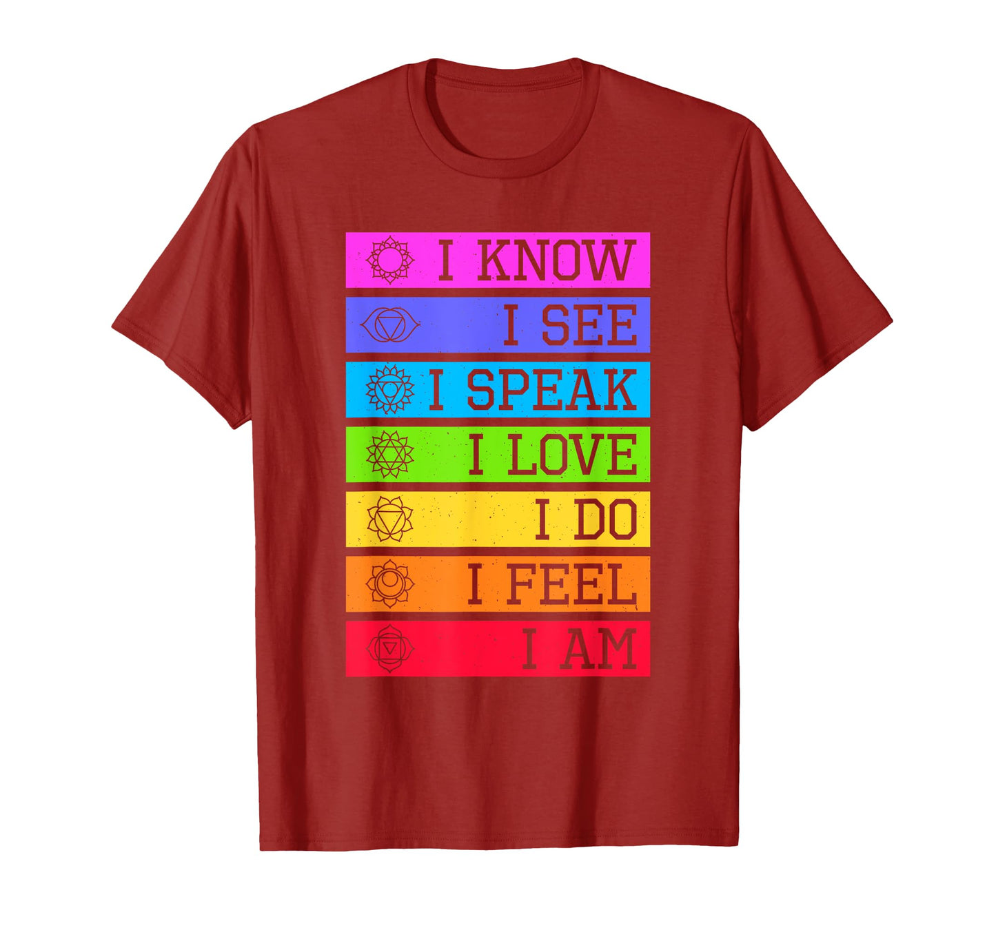 Namaste Yoga Meditation 7 Chakras Spiritual T-Shirt