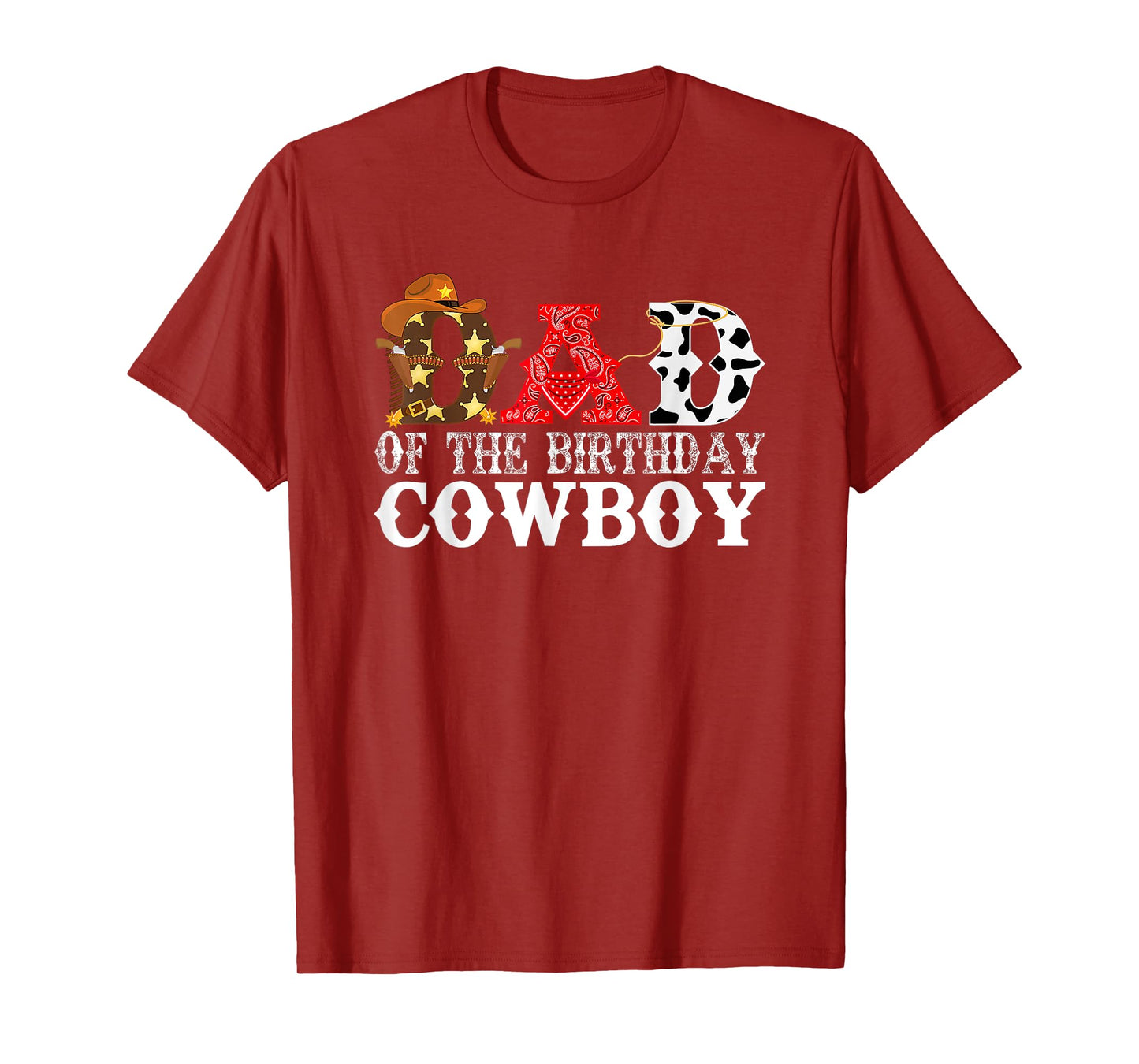 Dad 1st First Birthday Cowboy Western Rodeo Party T-Shirt