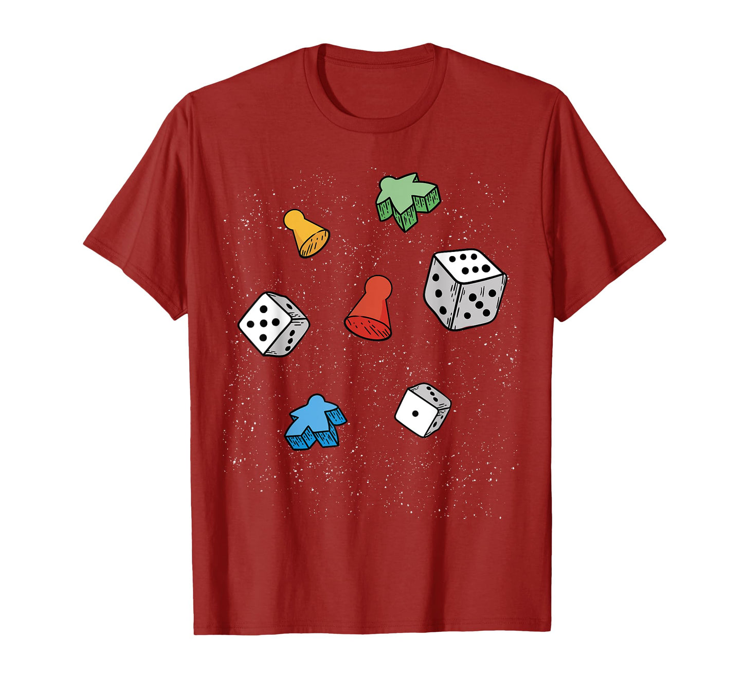 Cool Board Game Pieces on Stars, Dice, Meeple, Pawn Costume T-Shirt