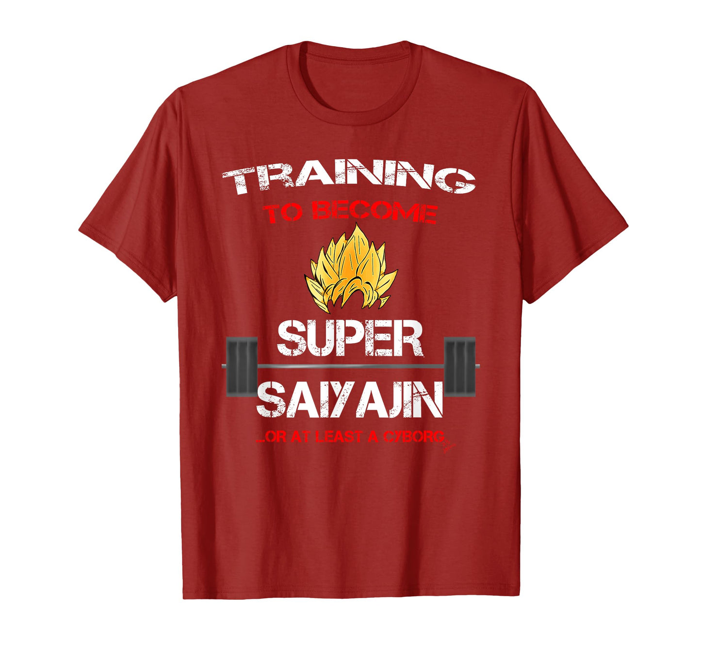 Training to become a super saiyajin - fun fitness T-Shirt