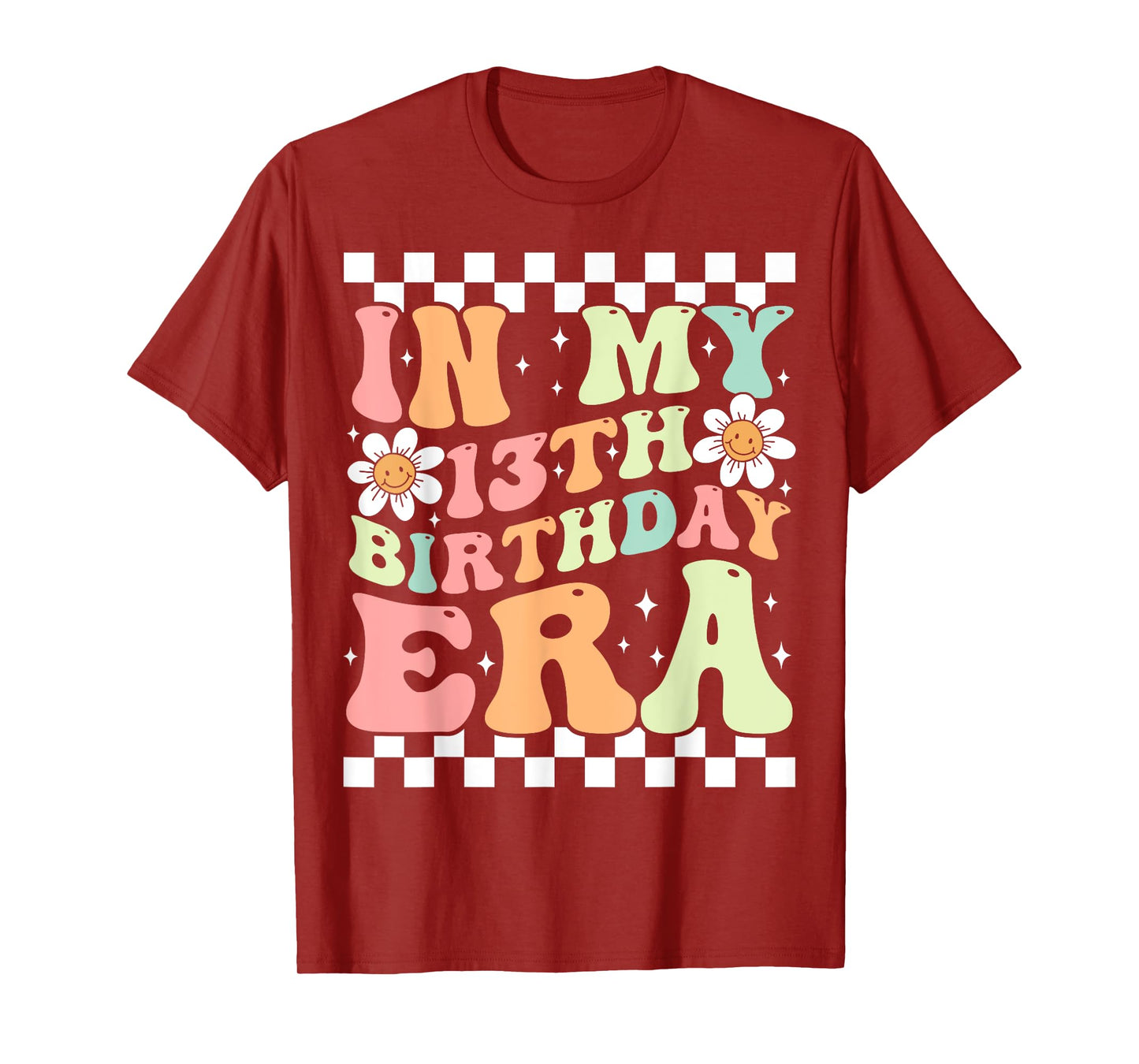 In My 13th Birthday Era Cute Groovy 13th Birthday Party T-Shirt