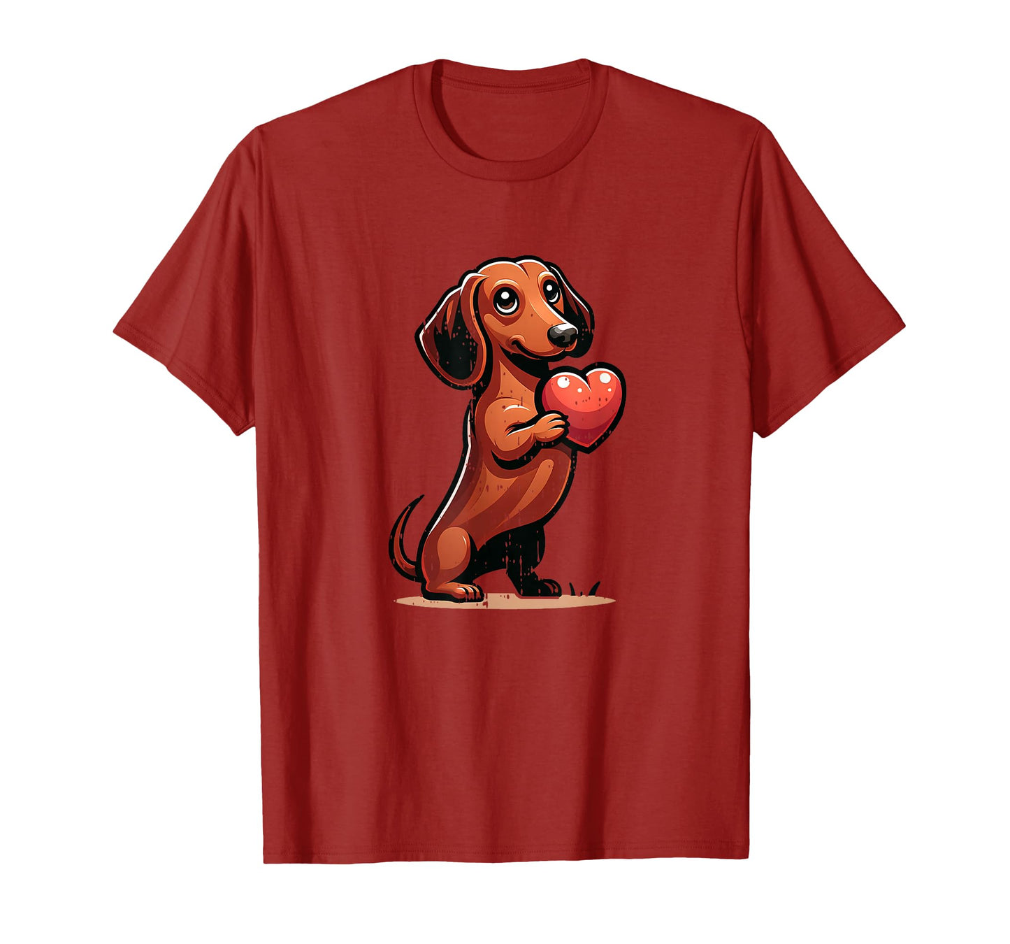 Cute Dachshund Valentines Day Heart Lover Dog Mom Dad Women T-Shirt