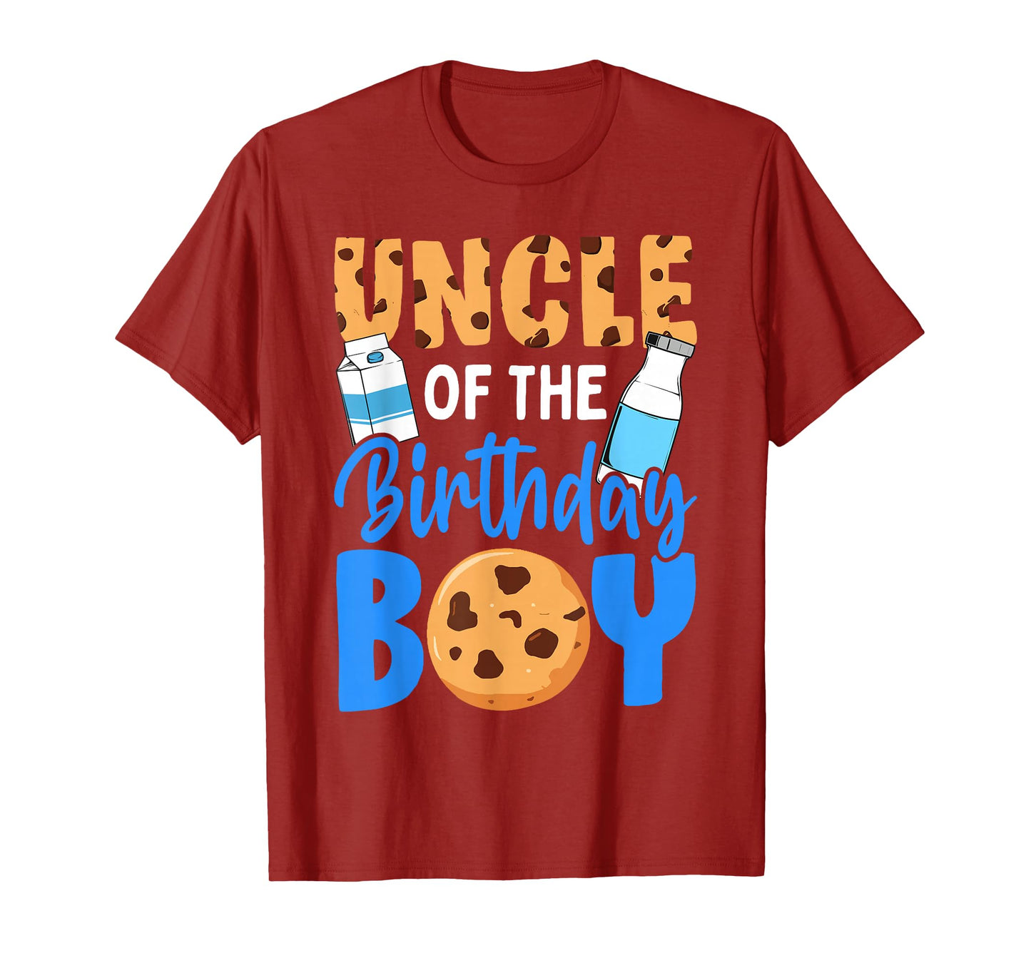 Uncle of the birthday boy Milk and Cookies 1st birthday T-Shirt