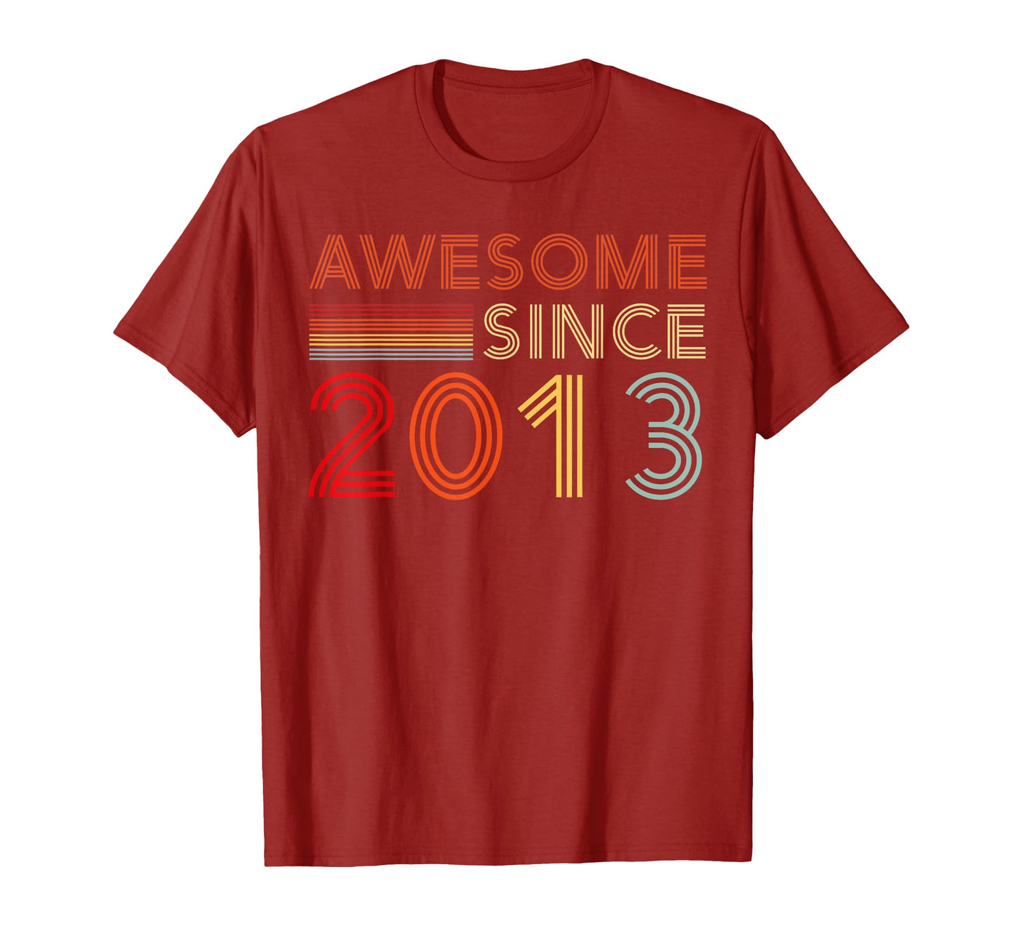 Vintage Awesome Since 2013 Retro Classic Birthday Est 2013 T-Shirt