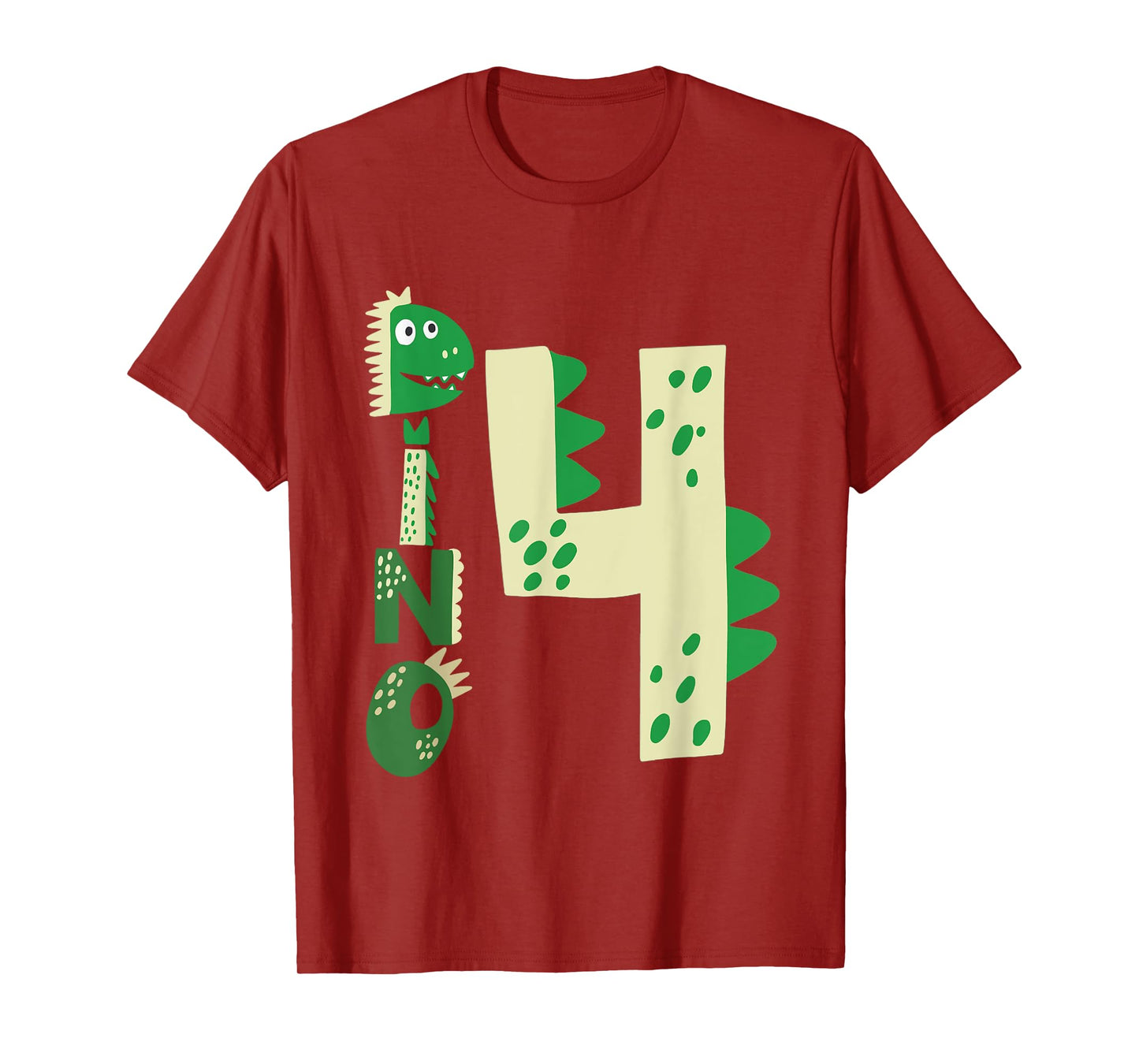 Dino Four Birthday Dinosaur 4th Birthday Boy Girl T-Shirt