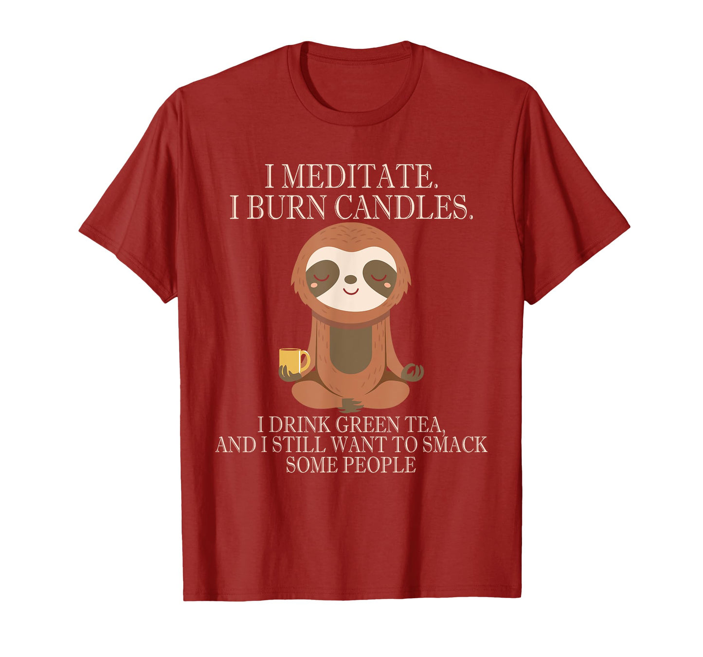 Funny Cute Sloth Meditation Inner Peace T-Shirt T-Shirt