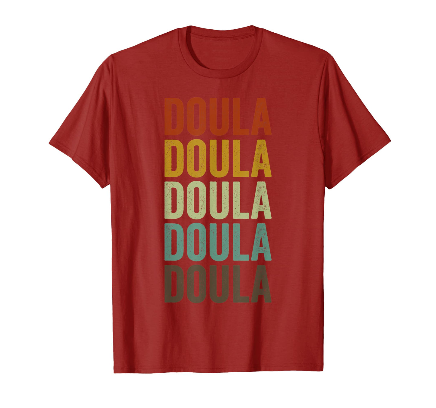 Doula Retro Gifts Doula Retro T-Shirt Black Small Classic Fit Short Sleeve Crew Neck T-Shirt Unisex-Kids
