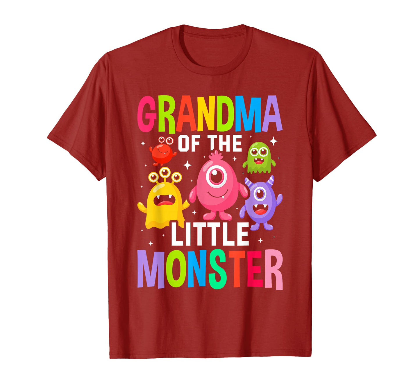 Grandma Of The Little Monster Birthday Party Family Monster T-Shirt