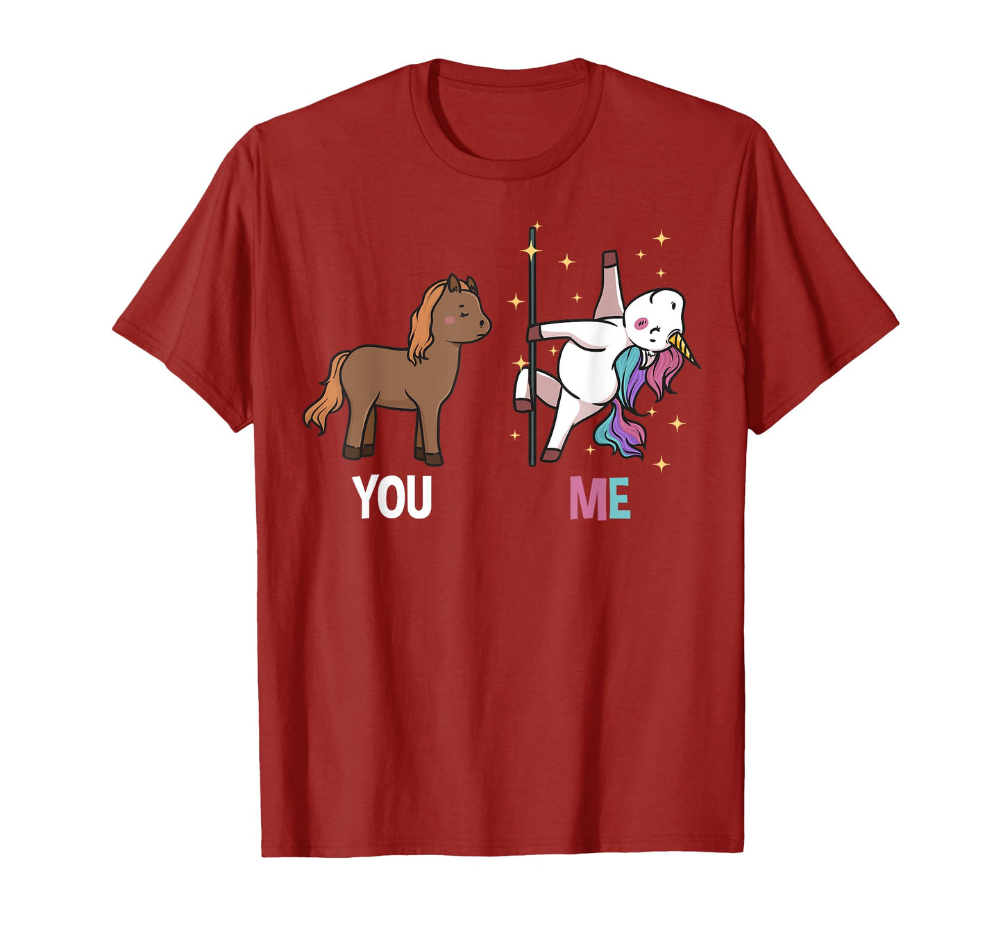 Funny Unicorn Yoga Pole Dancing T-Shirt