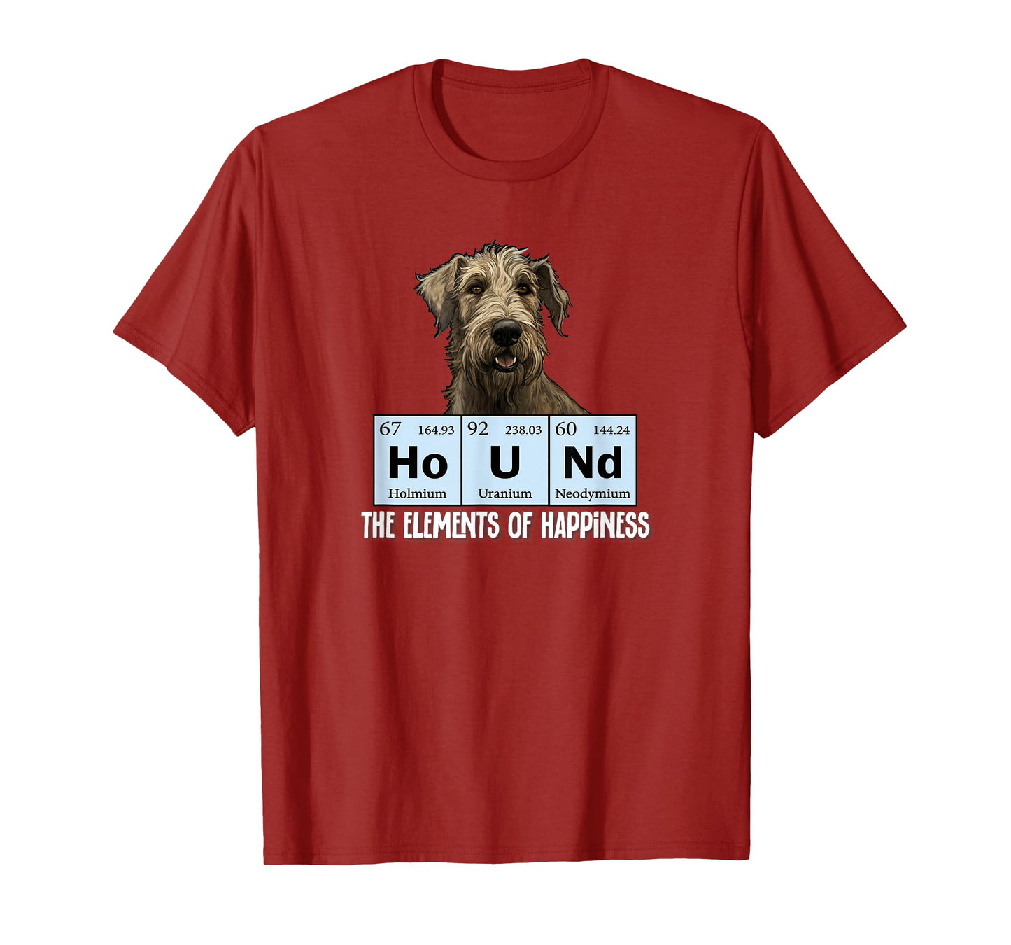 Mens Womens Kids Elements of Happiness Irish Wolfhound Lover T-Shirt