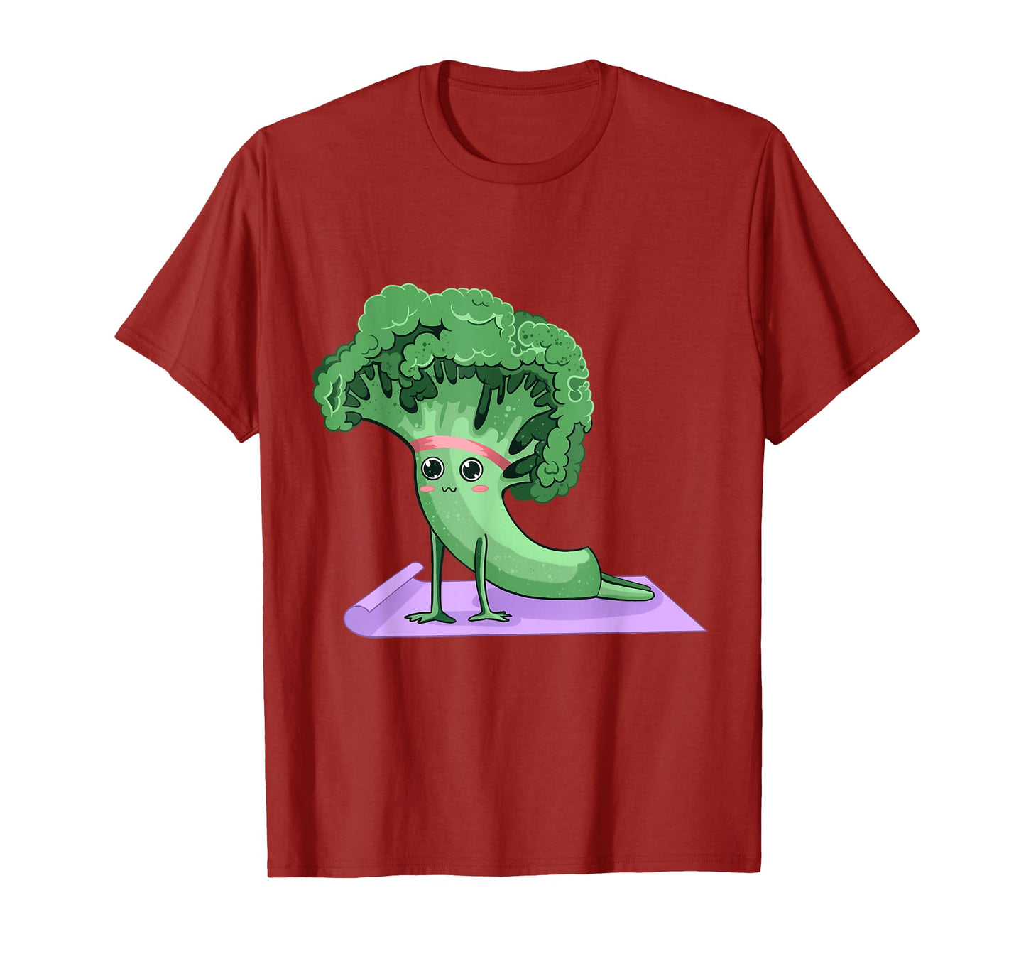 Cute Broccoli Yoga Pose Funny Yogi Broccoli Lover T-Shirt