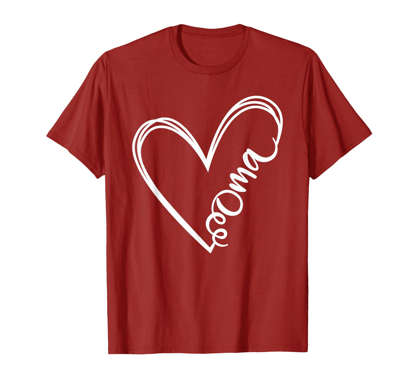 Oma Heart Grandma Women German Christmas Mother's Day T-Shirt