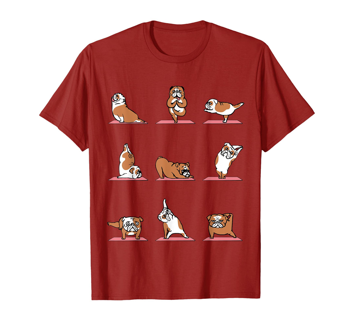 English Bulldog Yoga Puppy Yoga Poses and Meditation T-Shirt T-Shirt