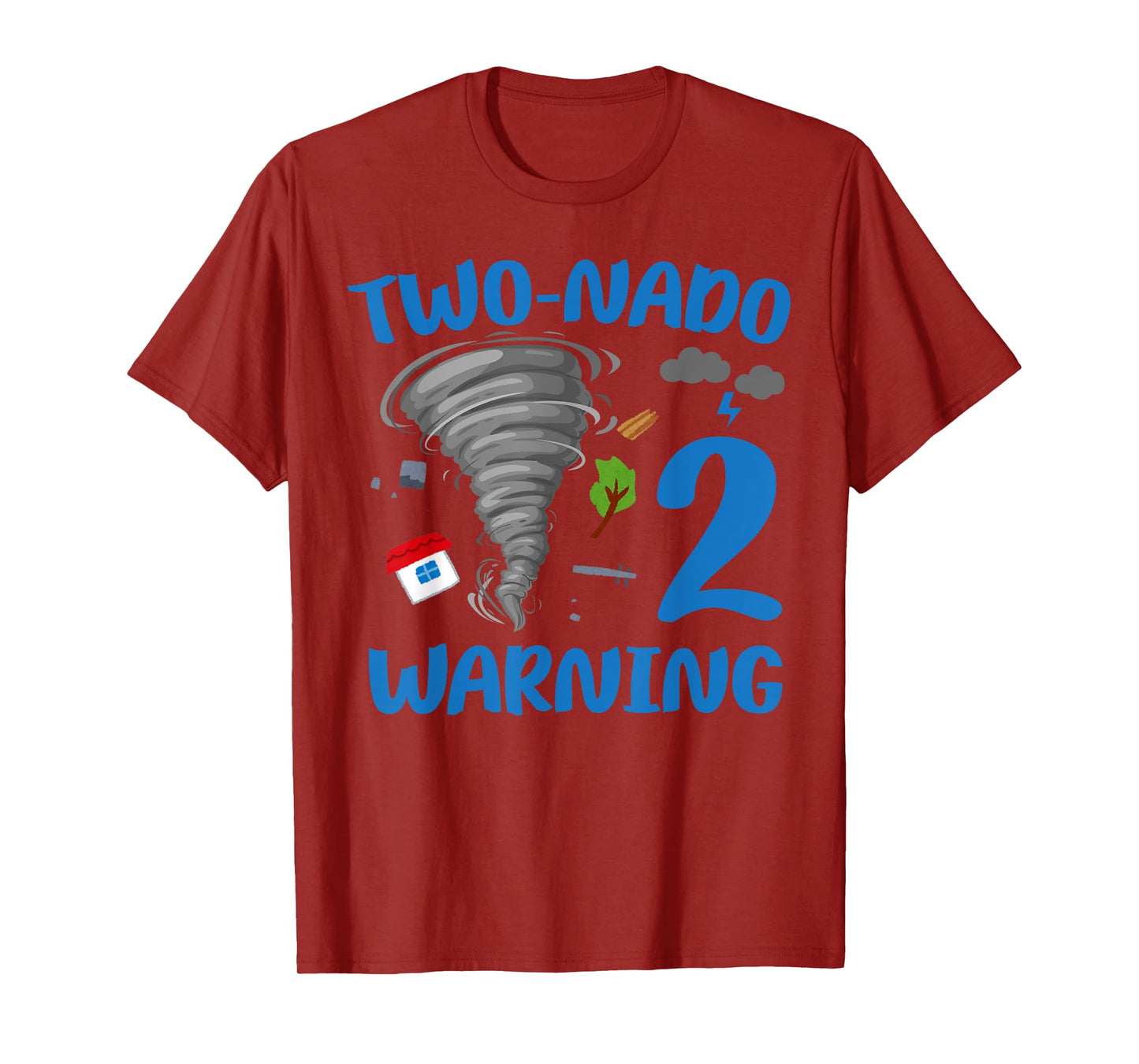 Kids Two-nado Warning 2nd Birthday Theme Tornado Party T-Shirt
